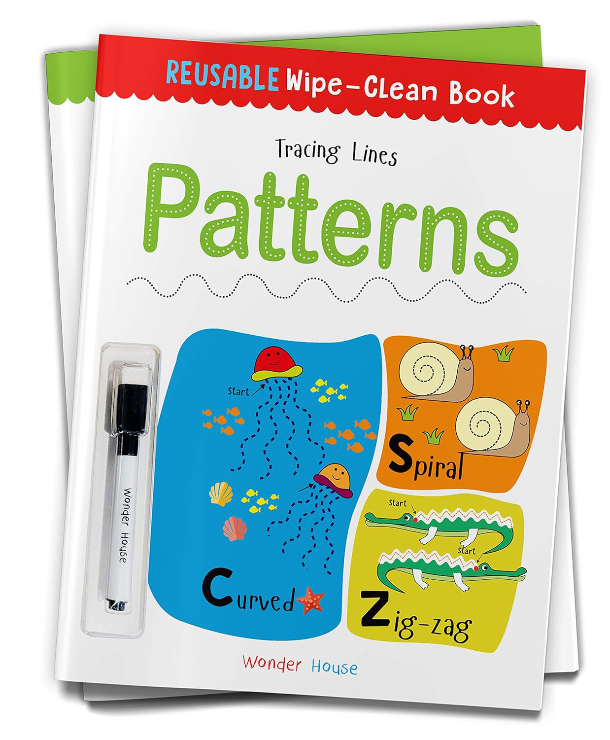 Reusable Wipe And Clean Book Tracing - Lines Patterns : Trace And Practice Patterns-image-3