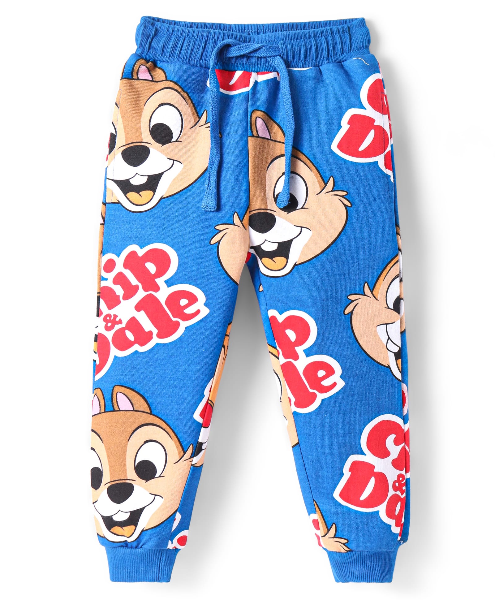 Babyhug Disney Single Jersey Knit Full Length Lounge Pants With Chip'N Dale Graphics - Blue-picture-18