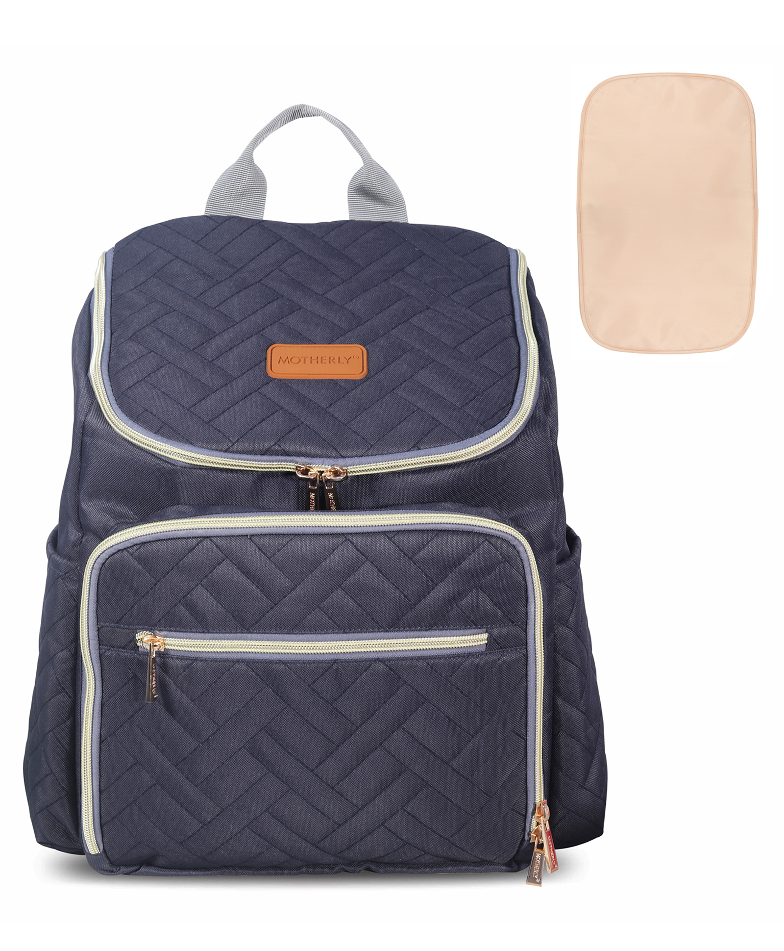 Motherly Baby Diaper Bag for Mothers specious and large travel diaper backpack for Mom for travel 6 Month Warranty (Navy Blue)-image-5