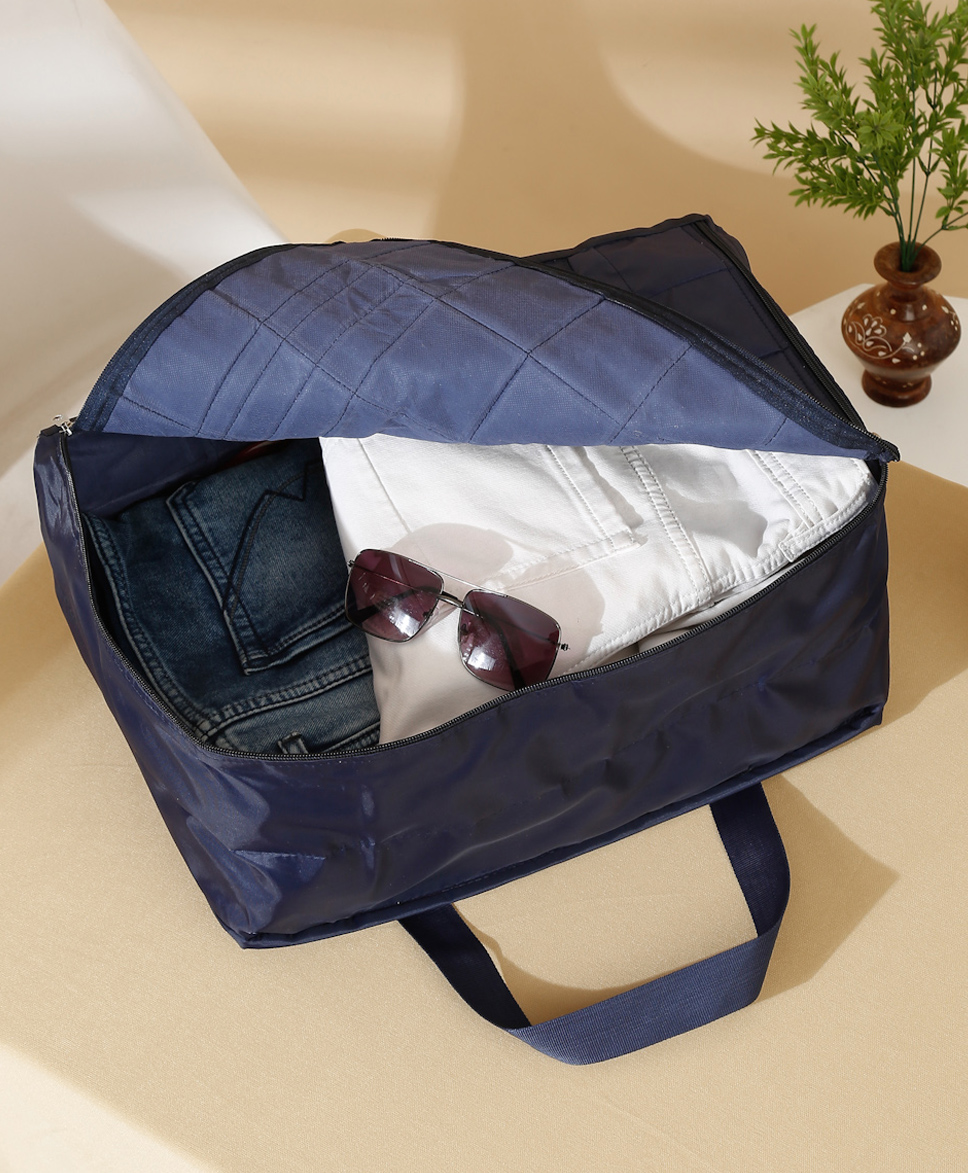 Hosta Homes  Under Bed Storage Parachute Material Zipper Bag Pack of 1 Blue-image-11