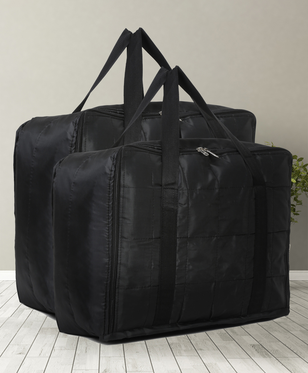 Hosta Homes  Under Bed Storage Parachute Material Zipper Bag Pack of 2 Black-image-10