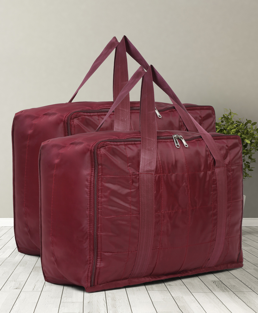 Hosta Homes  Under Bed Storage Parachute Material Zipper Bag Pack of 2 Mrn-image-43