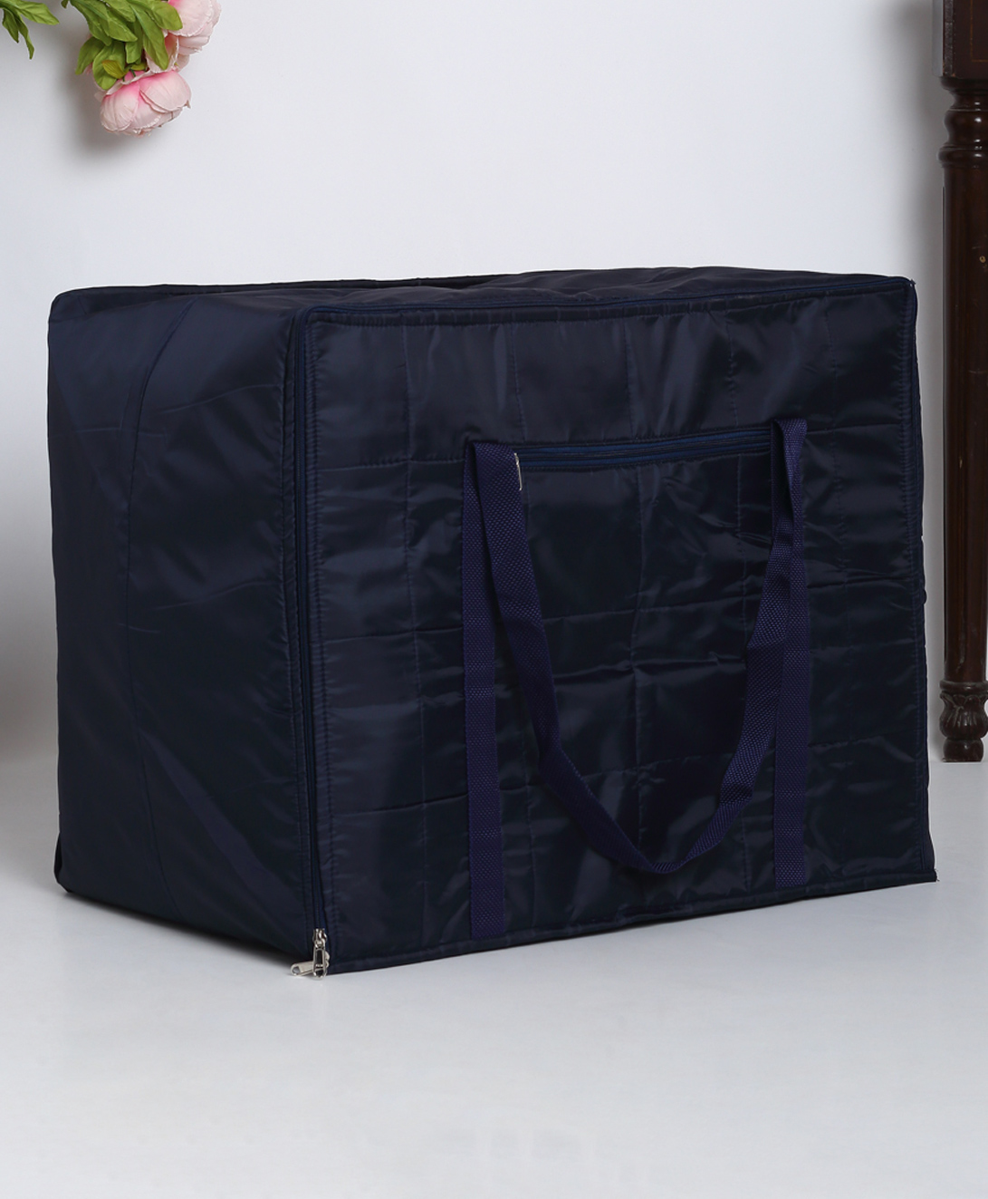 Hosta Homes  Under Bed Storage Parachute Material Zipper Bag Pack of 1 Blue-image-39