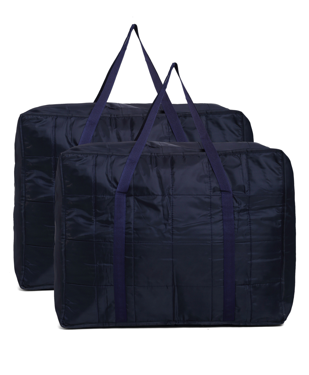 Hosta Homes  Under Bed Storage Parachute Material Zipper Bag Pack of 2 Blue-image-45