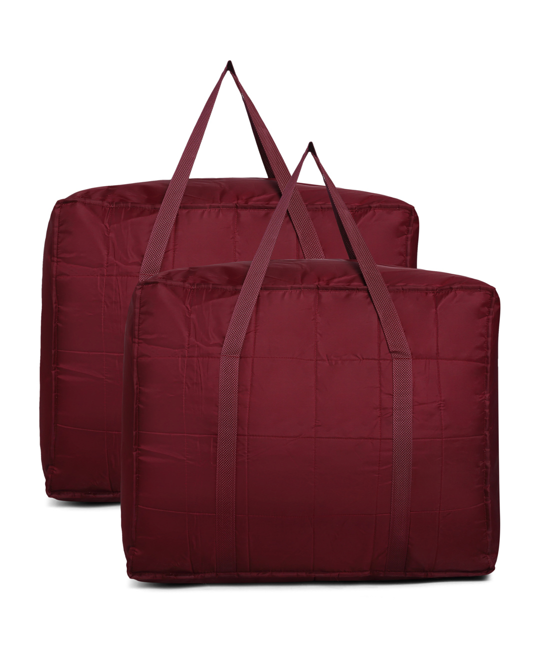 Hosta Homes  Under Bed Storage Parachute Material Zipper Bag Pack of 2 Maroon-image-7