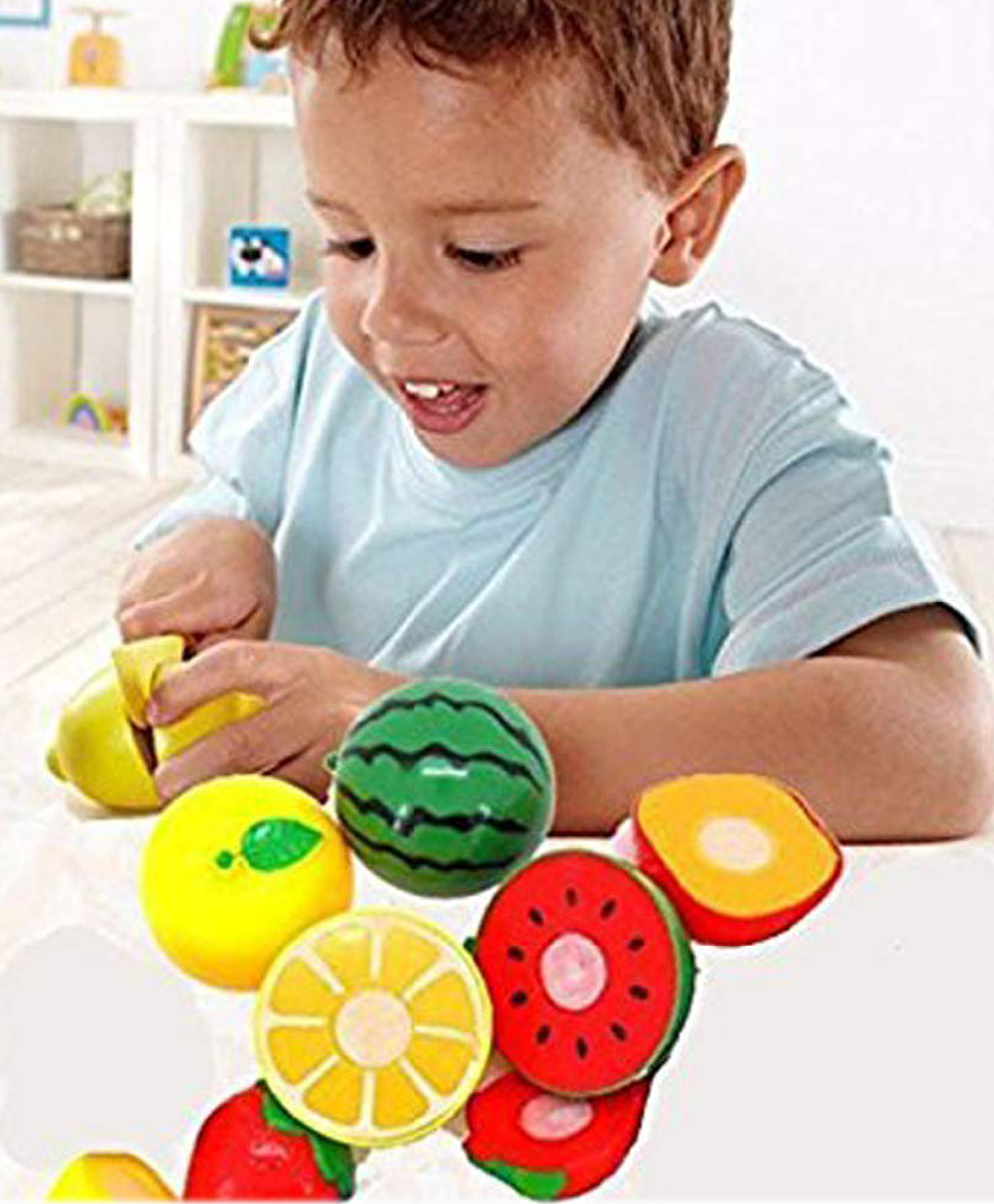 Sanjary Fun Family Fruit with 5 Fruits, Chopping Board and Knife, Pretend Play for Kids  -Color & Design May Vary-picture-9