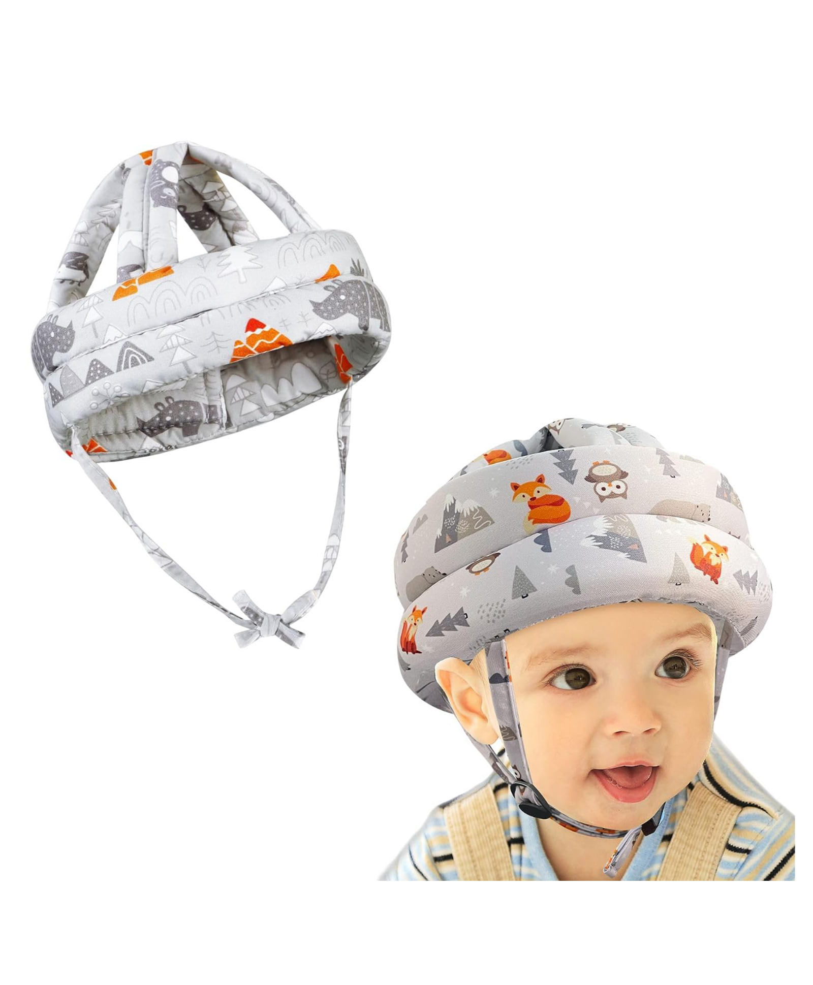Bunie Adjustable Protective Baby Safety Helmet for Toddlers  Grey-picture-27