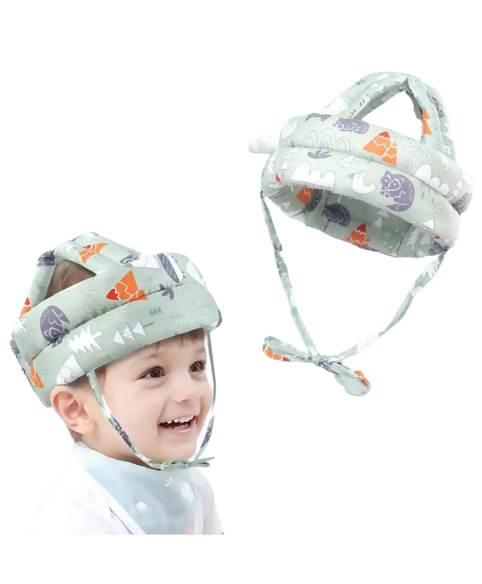 Bunie Adjustable Protective Baby Safety Helmet for Toddlers  Green-picture-25