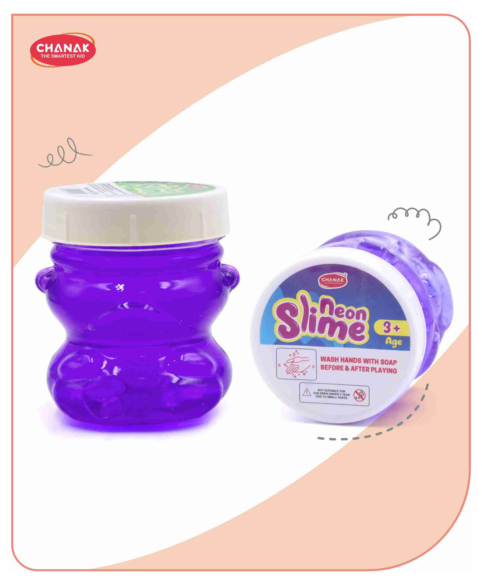 Aditi Toys Neon Colored Glitter Scented Slime Kit - Soft, Non-Sticky, Stress-Relief Non-Toxic Squishy Slime Toy Multicolor for Kids For Boys Girls, Above 5+ Age Each 100ml (Blue Pack of 2)-image-27