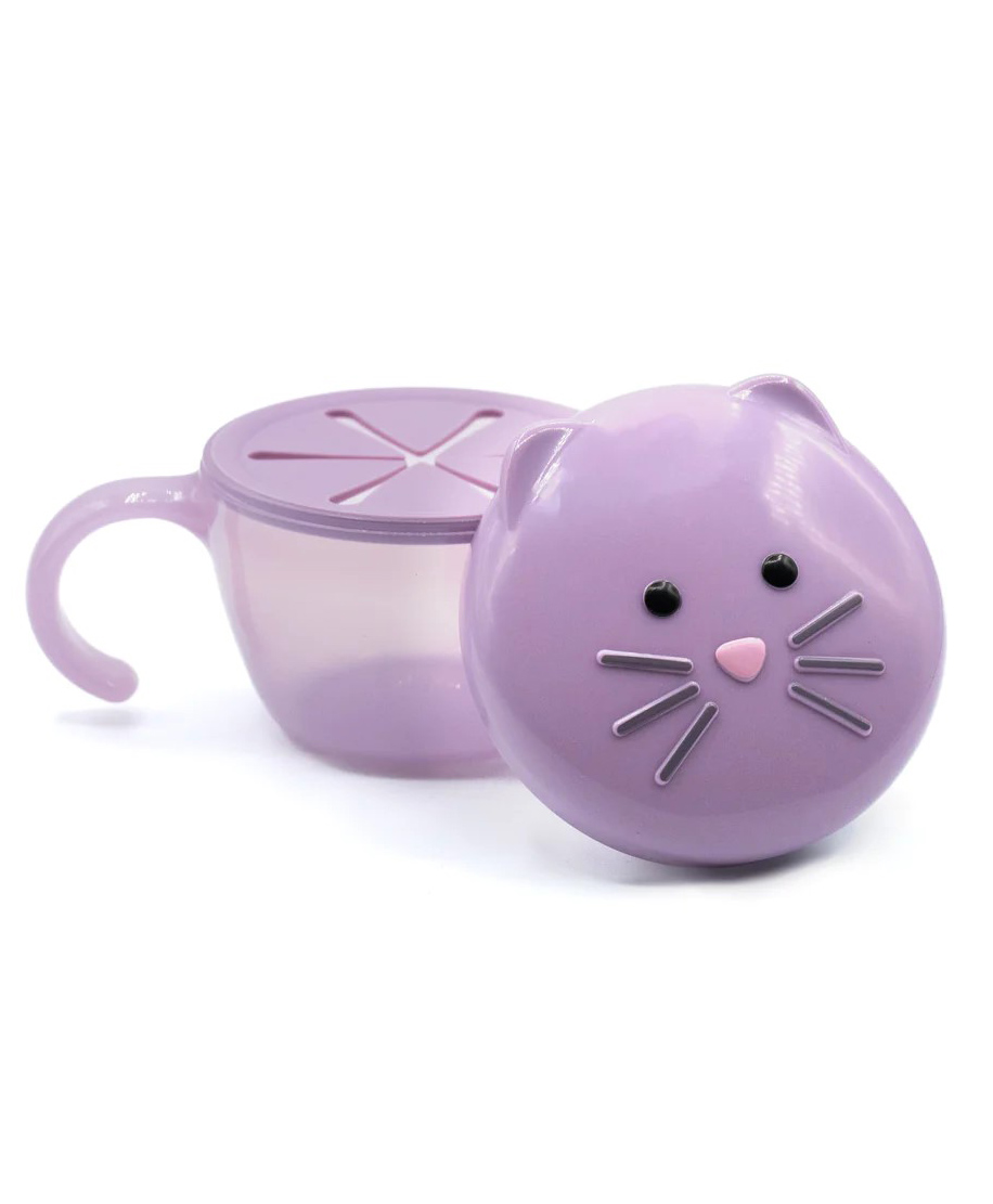 Melii Snack Container with Finger Trap - Cat Purple-picture-24