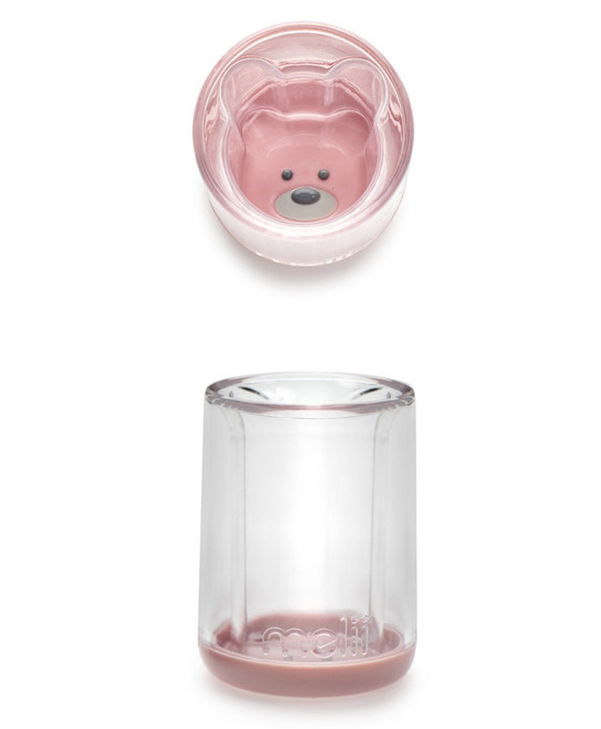 Melii Double Walled Bear Cup - 1 pack  Pink-image-42