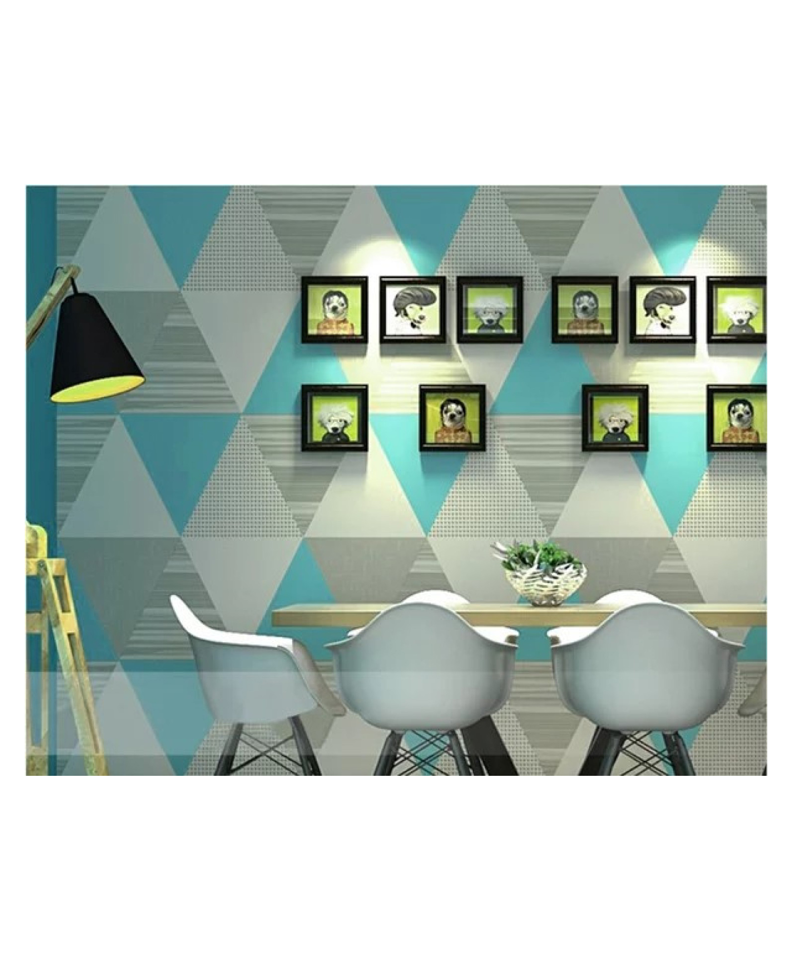 Jaamso Royals Light Blue Shade Design Self Adhesive Home Décor Wallpaper (500 cm X 45 cm)-image-4