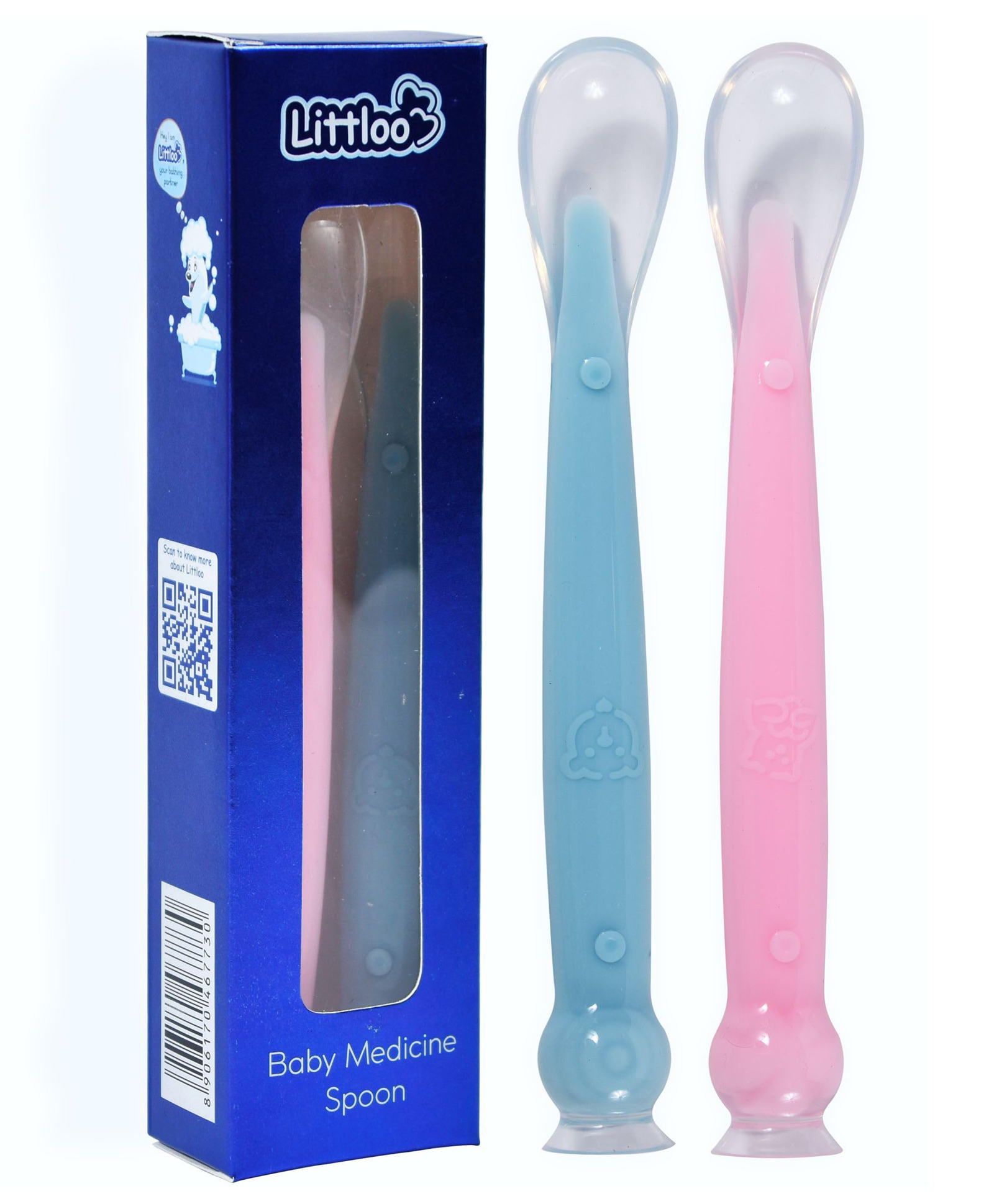 Littloo Baby Medicine Spoon (Blue & Pink) (Pack of 2) | Safe, Simple & Accurate Dosing Every Time-image-33