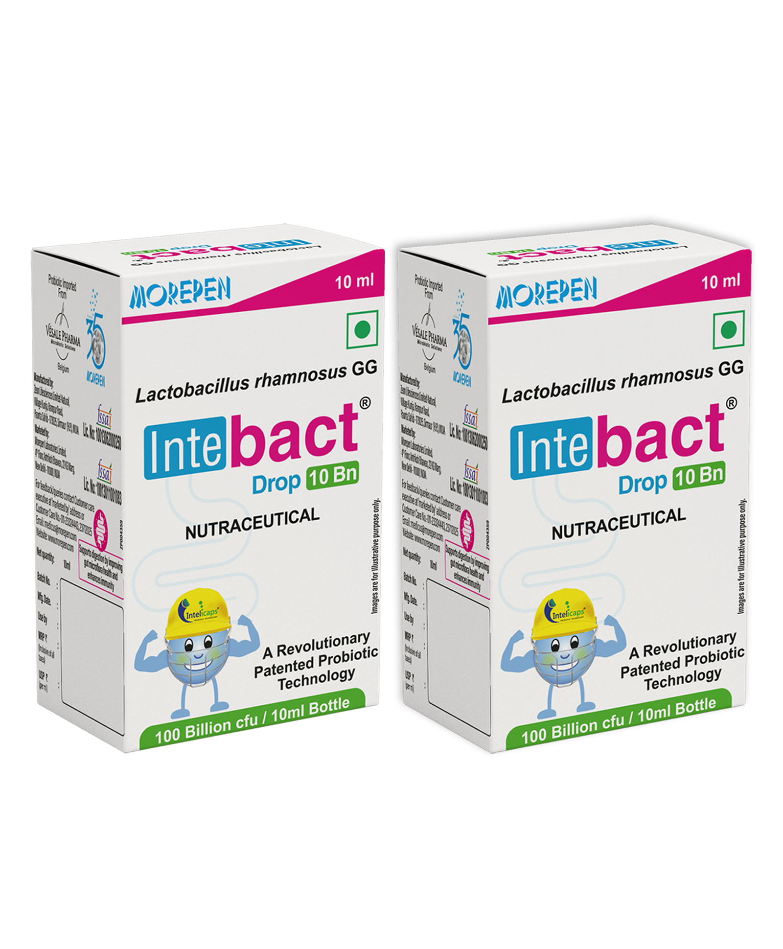 Morepen INTEBACT PROBIOTIC DROPS 10BN - 10 ml Pack of 2-image-37