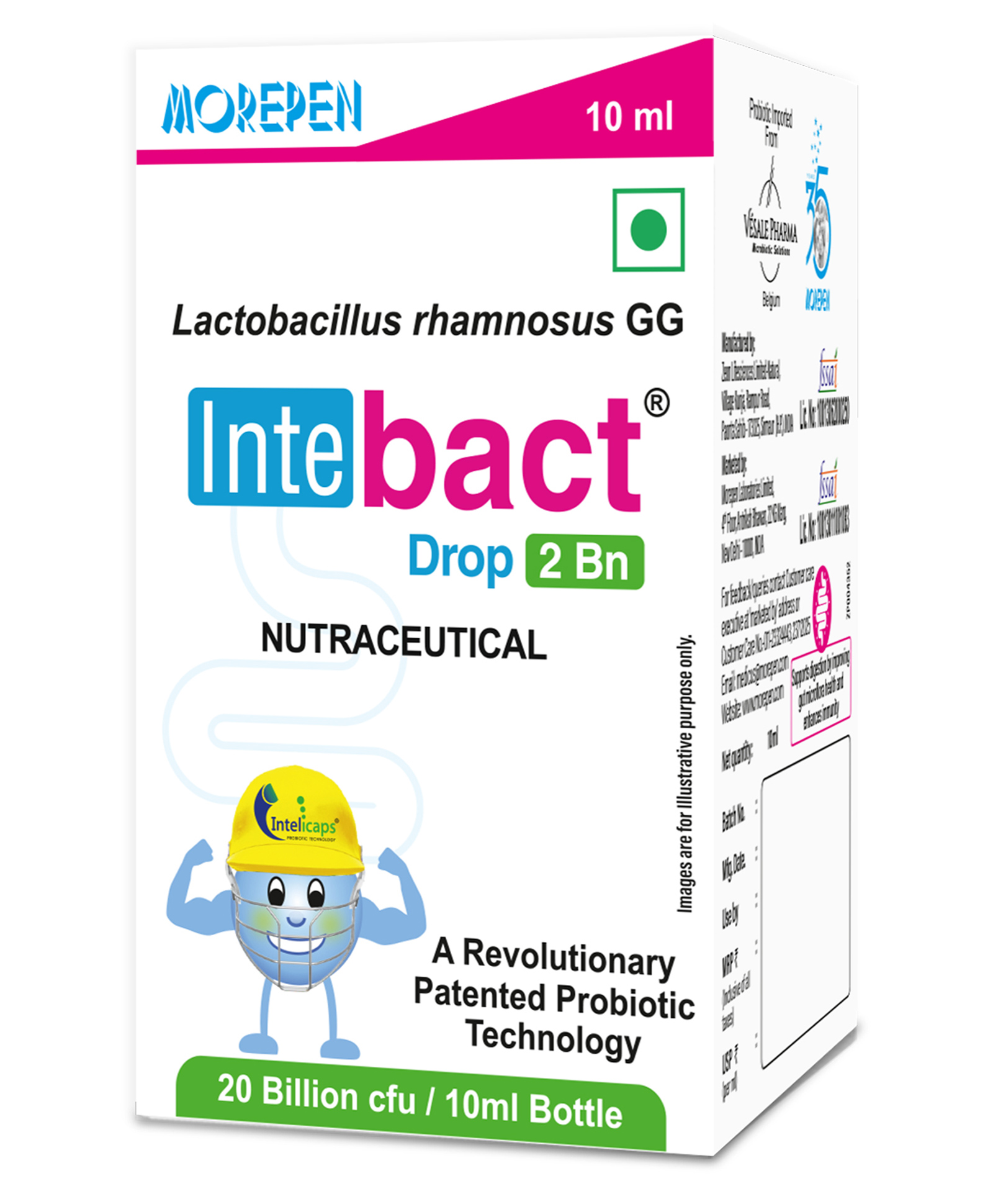 Morepen INTEBACT PROBIOTIC DROPS 2BN|Supplement for Gut Health - 10 ml-image-32