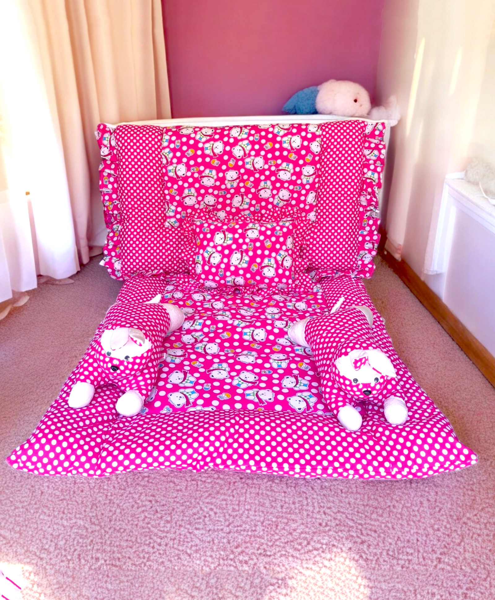 Safe n Cute Newborn Baby Cotton Rabbit Sleeping Bedding Set (0-36 Months) mazenta-picture-32