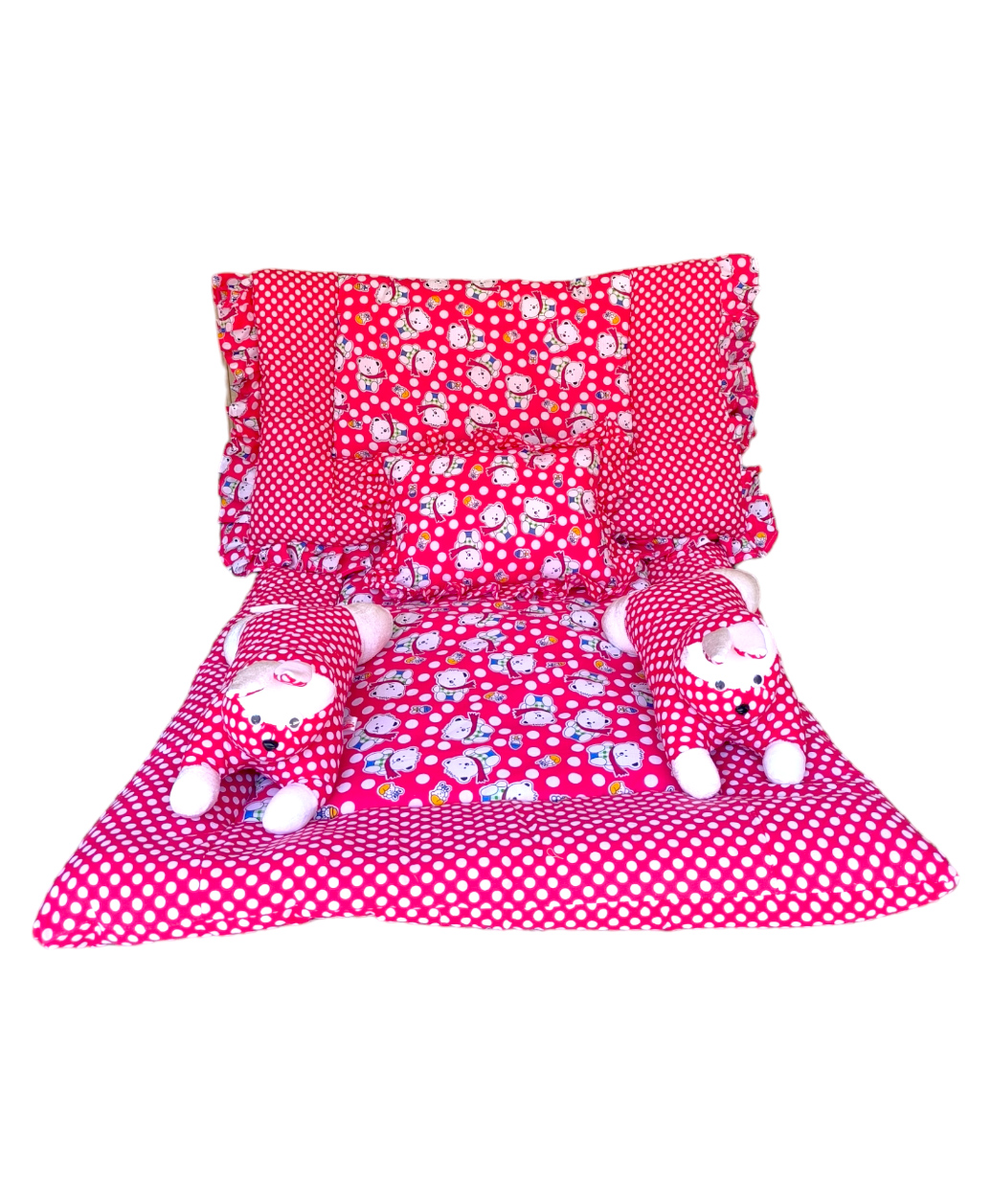Safe n Cute Newborn Baby Cotton Rabbit Sleeping Bedding Set (0-36 Months) Red-picture-35