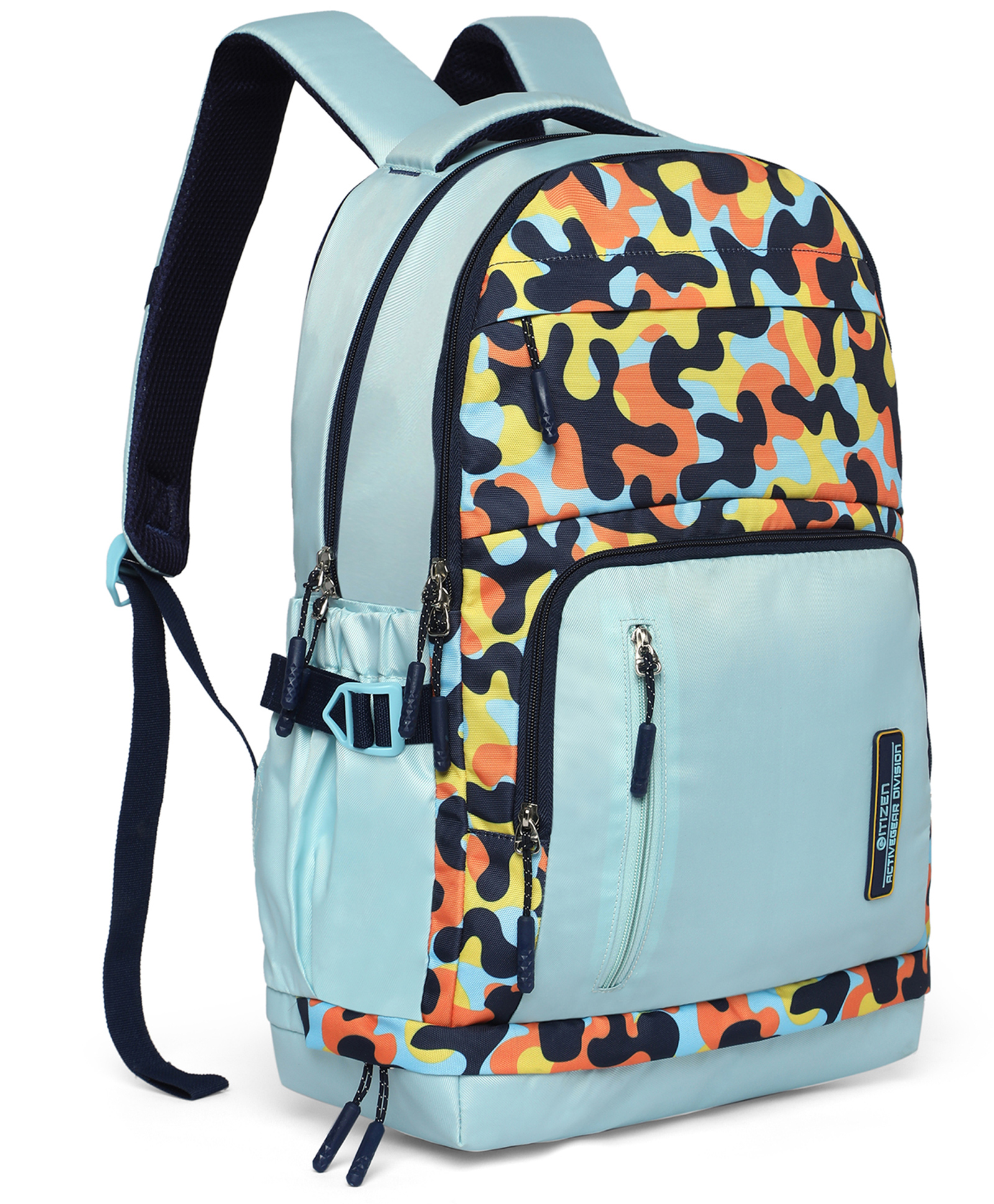 Citizen Lotus Digital Kids School Backpack with Free Pencil Stationary Pouch | 23L Polyester Unisex Casual Backpack/Daypack/Travel Backpack/School Bag 19 Inches - Sky Blue-image-6