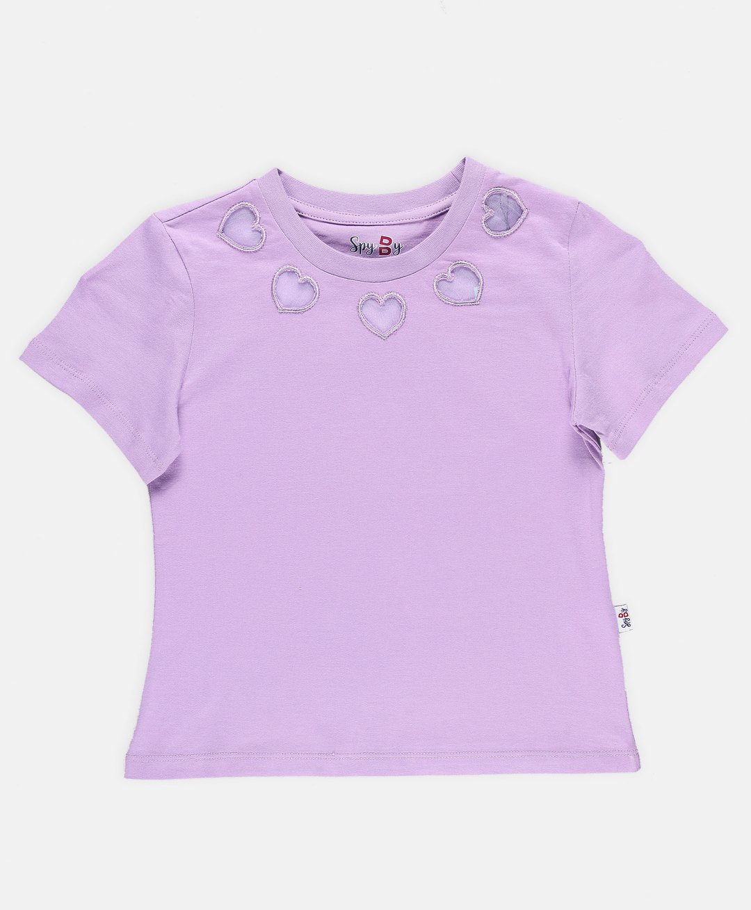 SpyBy Half Sleeves Heart DetailedTop -Lavender-picture-2