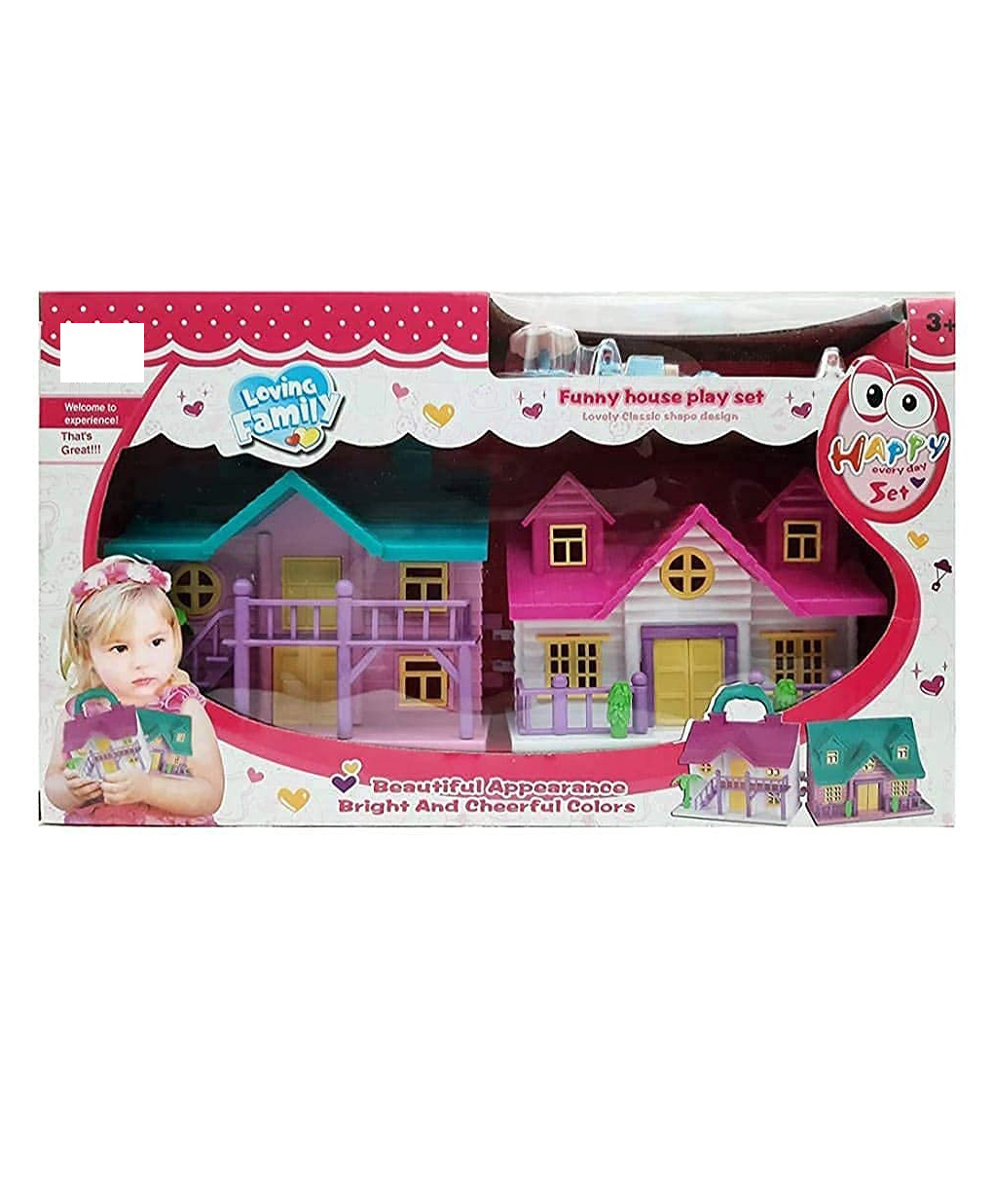 Sanjary Doll House Building (2 Room Set) Playset with Furniture & Accessories with Bedroom Set of 18 Toy for kids  - Color & Design May Vary-image-49