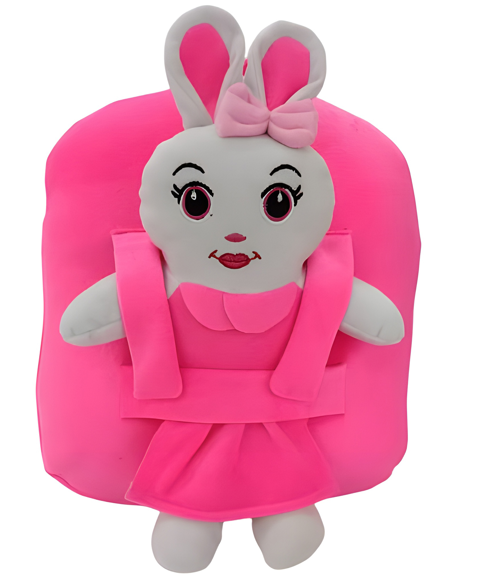 Delicado Premium Quality Soft design Pink Doll shape school Bag for Kids - 14.5 Inches-image-19
