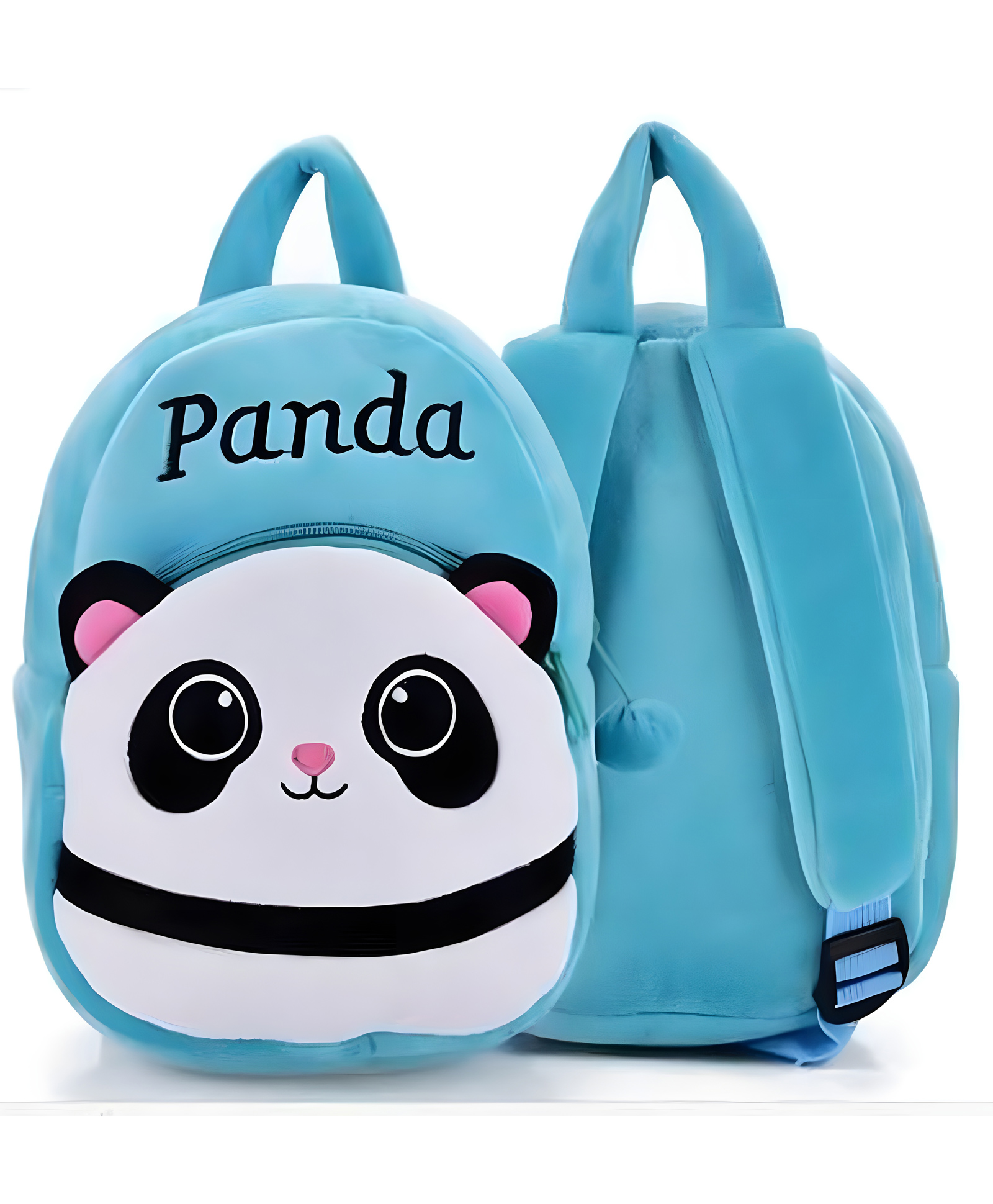Delicado Premium Quality Soft design Blue Panda shape school Bag for Kids - 14 Inches-picture-25