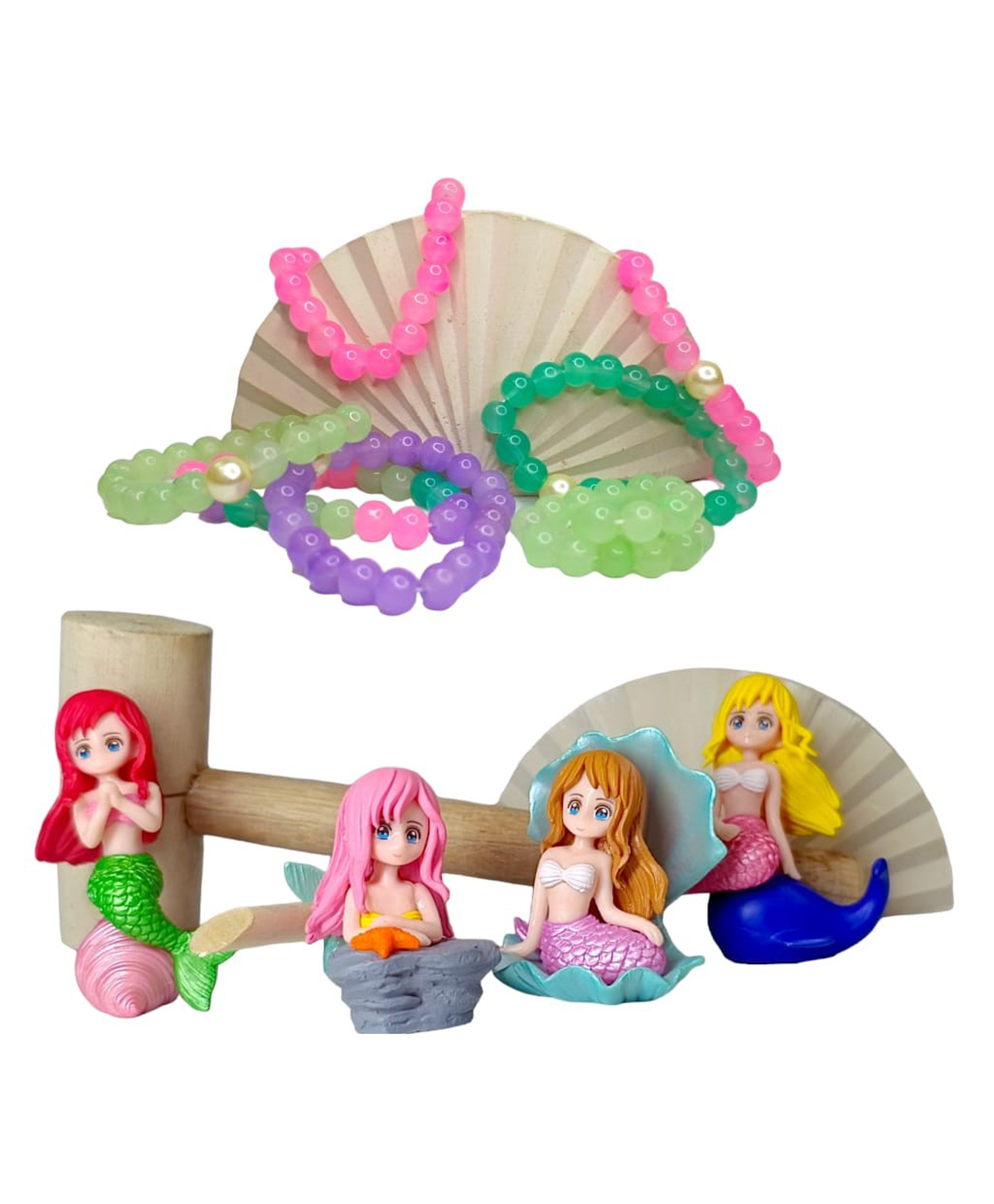Zyamalox Enchanting Undersea Adventure: Shell toys for kids best gift for kids girl with Mermaid and Pearl Bracelet Inside - Spark Imagination and Dive into Magical Playtime Fun kids toys (2 shells  with 1 Mermaid and 1 Pearl Bracelet)-image-31