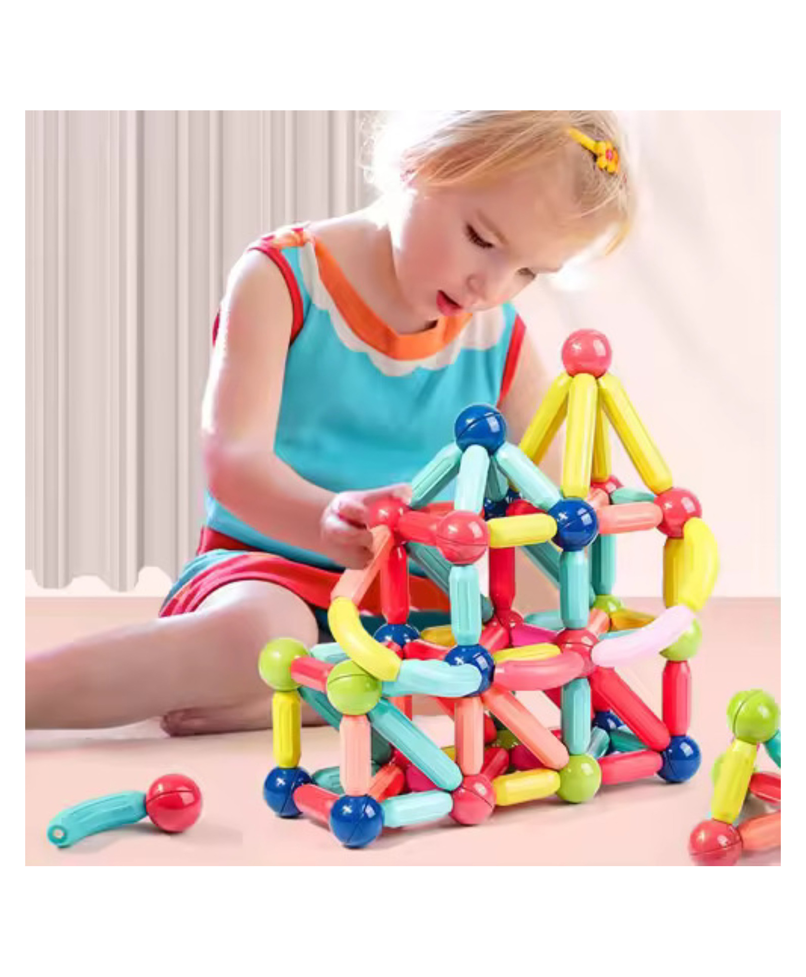 Zyamalox 25-Piece Magnetic Blocks Set: Non-Toxic Construction, Rounded Edges, Easy Assembly for Safe and Stimulating Playtime Fun-image-13