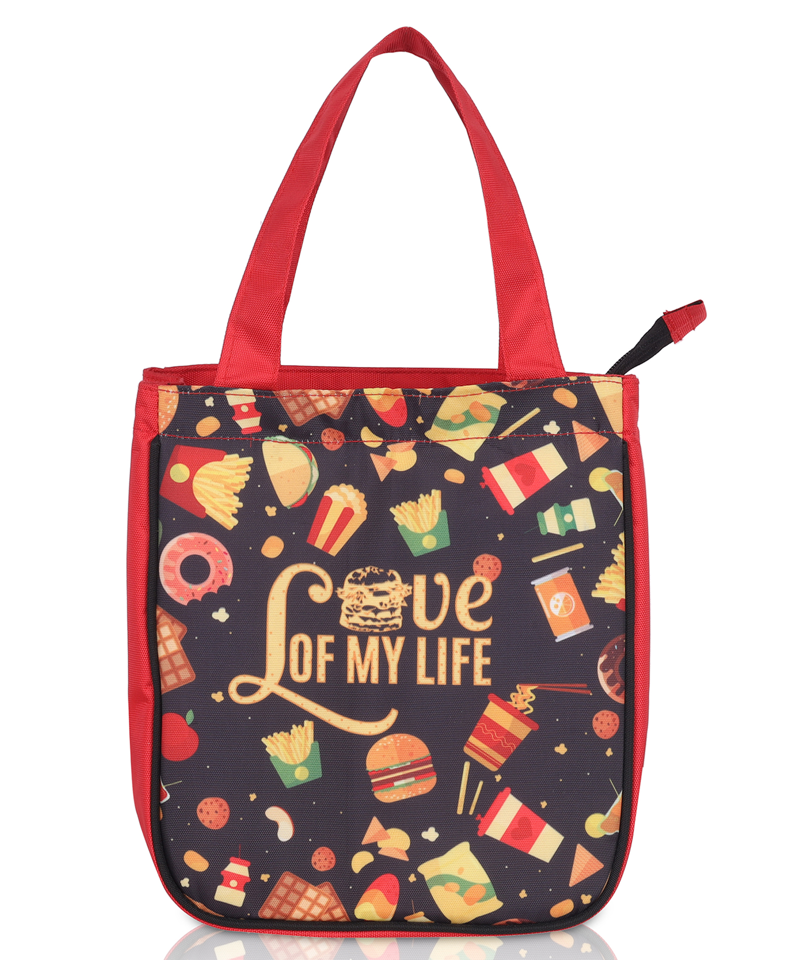 Echo Boomers Red Food Printed Lunch Bag- Insulated, Spacious & Stylish for School, Work, or Outings-image-17