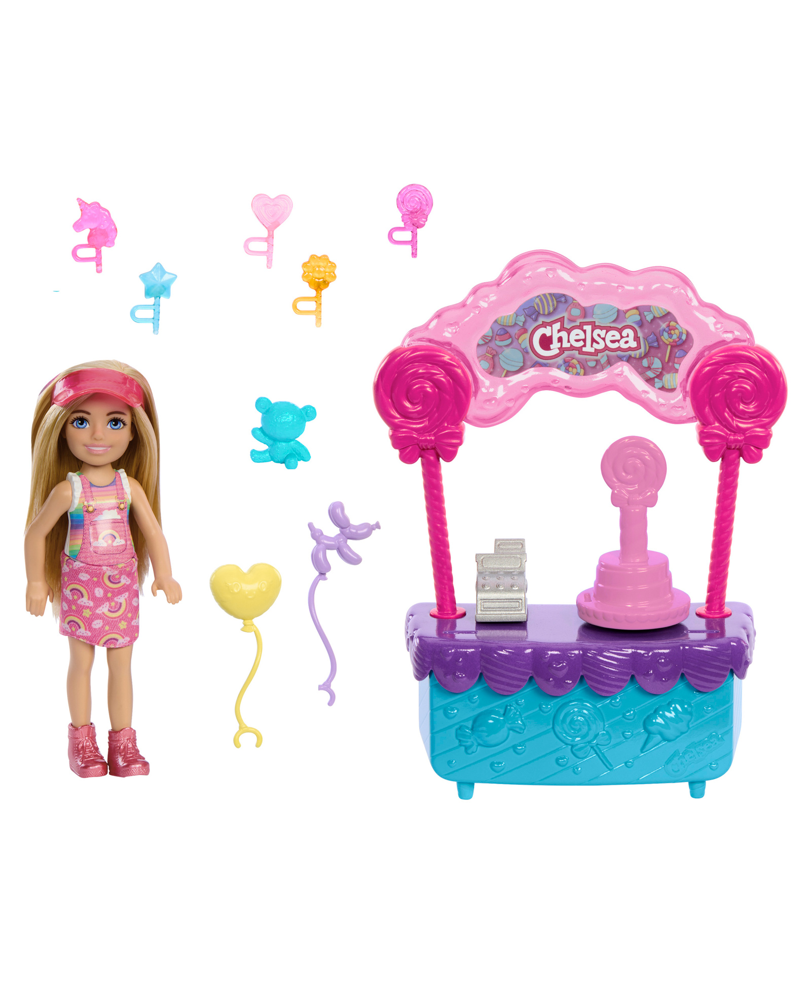 Barbie Chelsea Doll & Lollipop Stand Play set with 10 Accessories Multicolor-Height 18.43 cm-picture-34