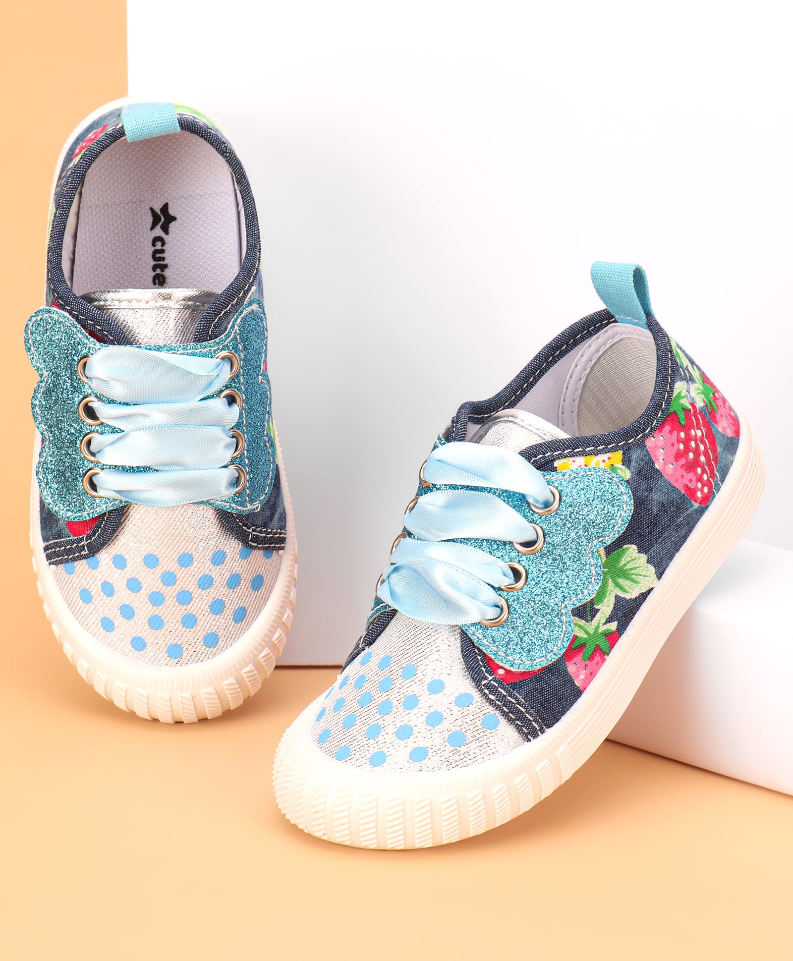 Cute Walk by Babyhug Slip On Casual Shoes With Strawberry Print  - Blue-picture-28