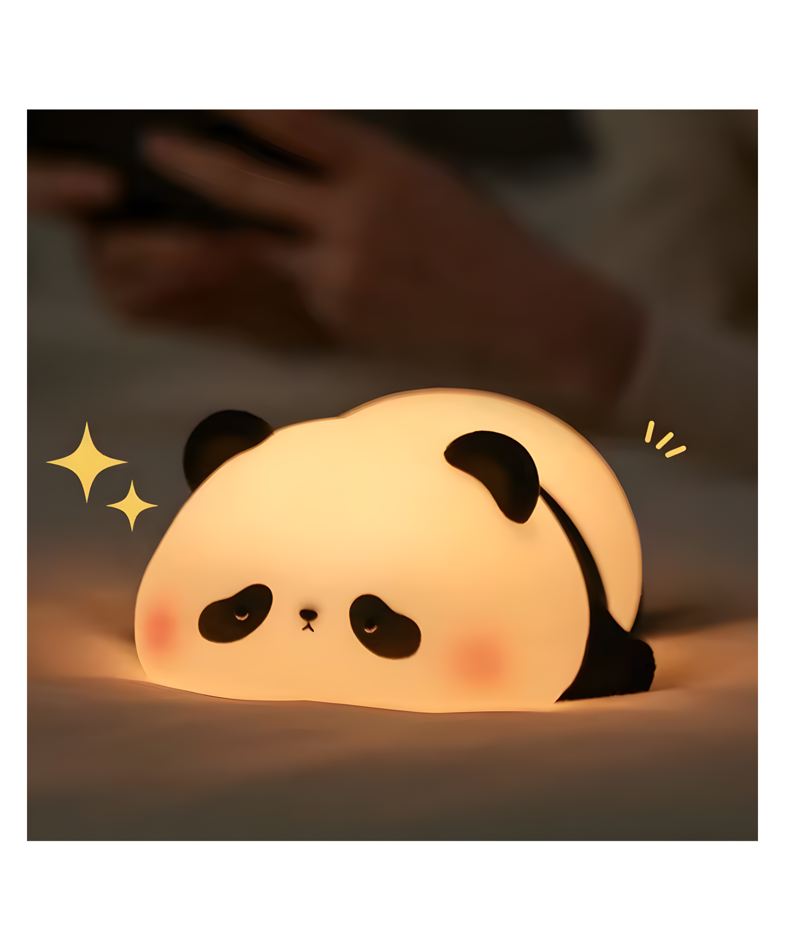 SCHOOLISH lying flat panda night light panda sleep lamp animal lamp Cute Light Up Panda silicone LED Nightlight for Creative Gift- PACK OF 1-image-4