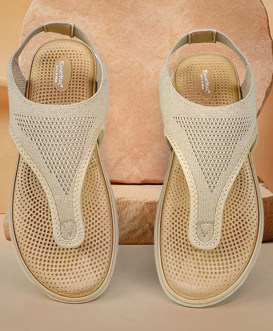 KazarMax Mesh Detailed Sandals -Beige-picture-13
