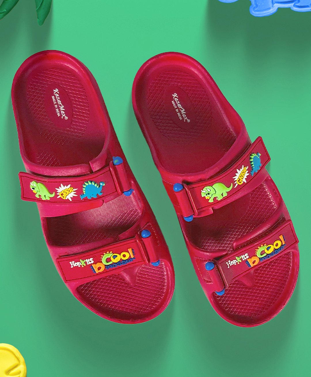 KazarMax Animals Detailed Velcro Closure Sandals - Red-picture-17