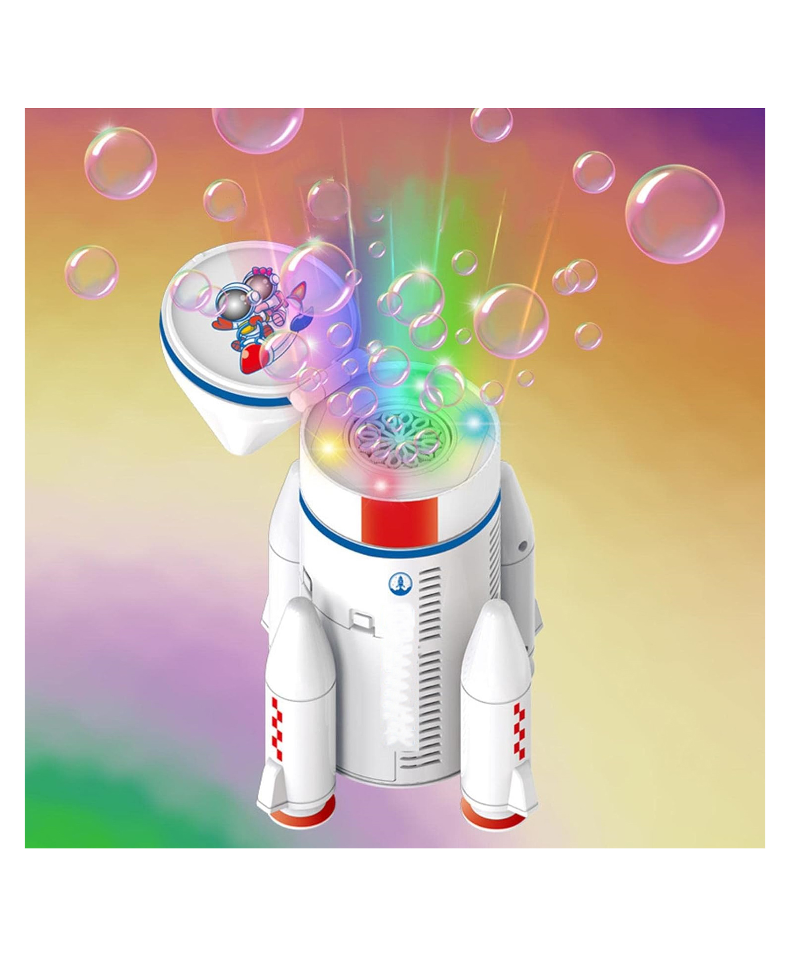 Urbane Chic Automatic Lighting Fireworks Space Rocket  Bubble Machine-Multicolor-image-21