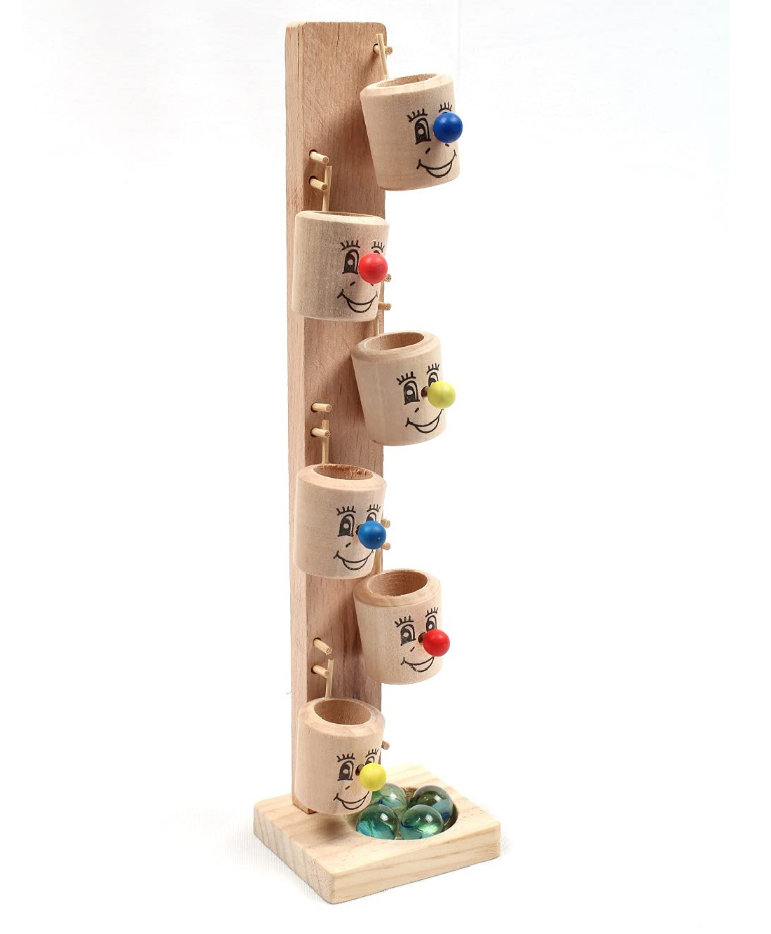 Urbane chic Clown Wooden Bucket Marble Drop Ball Running Game for Educational Toys -Multicolor-picture-44