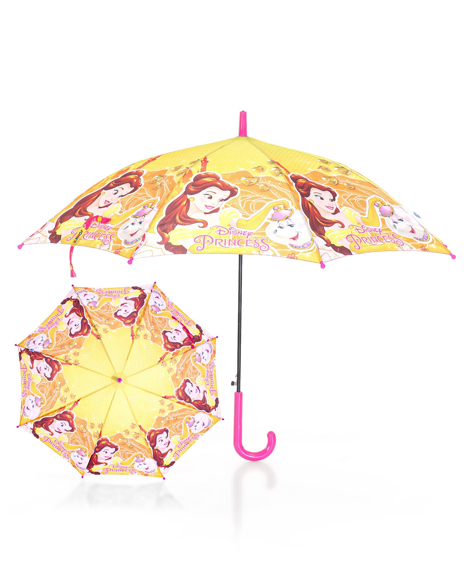 john's umbrellas John's Umbrella  Disney Princess Print Straight Umbrella with J Curve Handle - Multicolor-picture-22