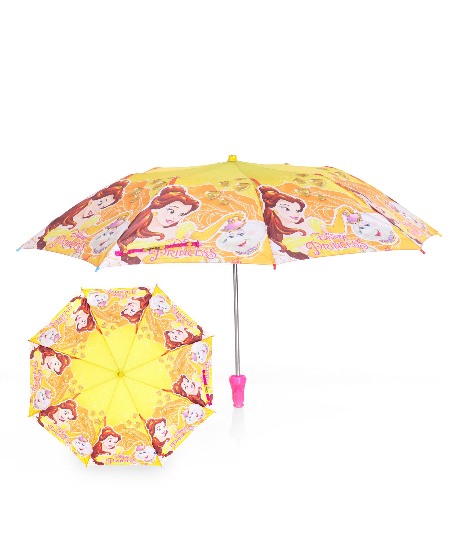 John's Umbrella  Disney Princess  Print 2 Fold Straight Umbrella - Multicolor-image-23