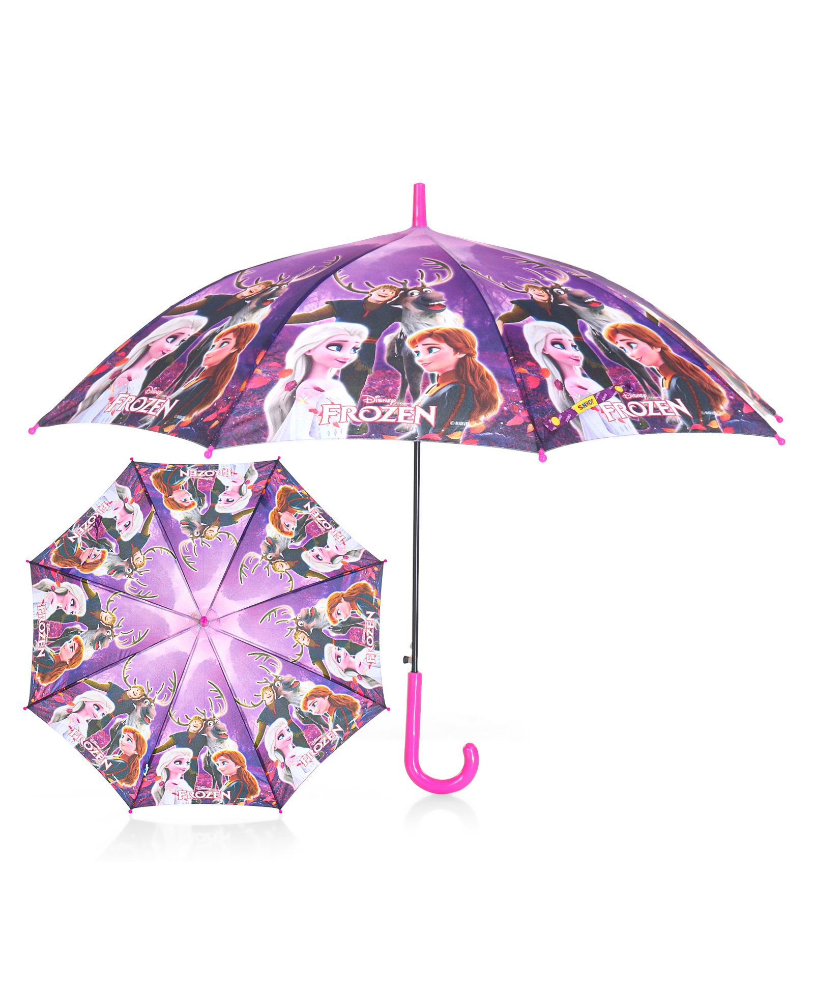 john's umbrellas John's Umbrella  Disney Frozen Print Straight Umbrella with J Curve Handle - Multicolor-picture-16