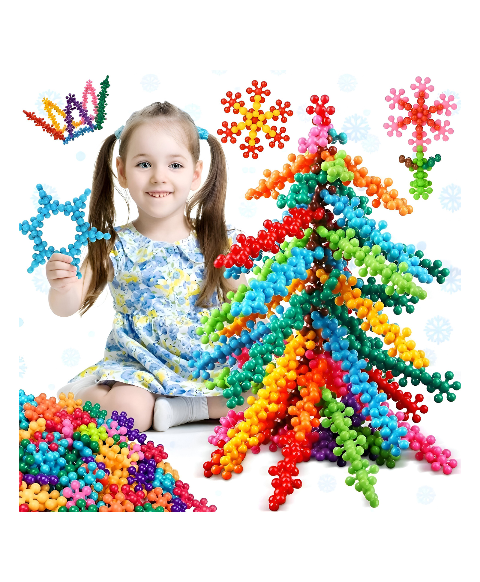 VELLIQUE My Star Links Activities Educational Building Blocks Toys Interlocking Solid Plastic for Preschool Kids Boys and Girls Aged 3+, Safe Material Creativity Kids Toys Multicolor 200 pieces for Age 3+ Years-image-22