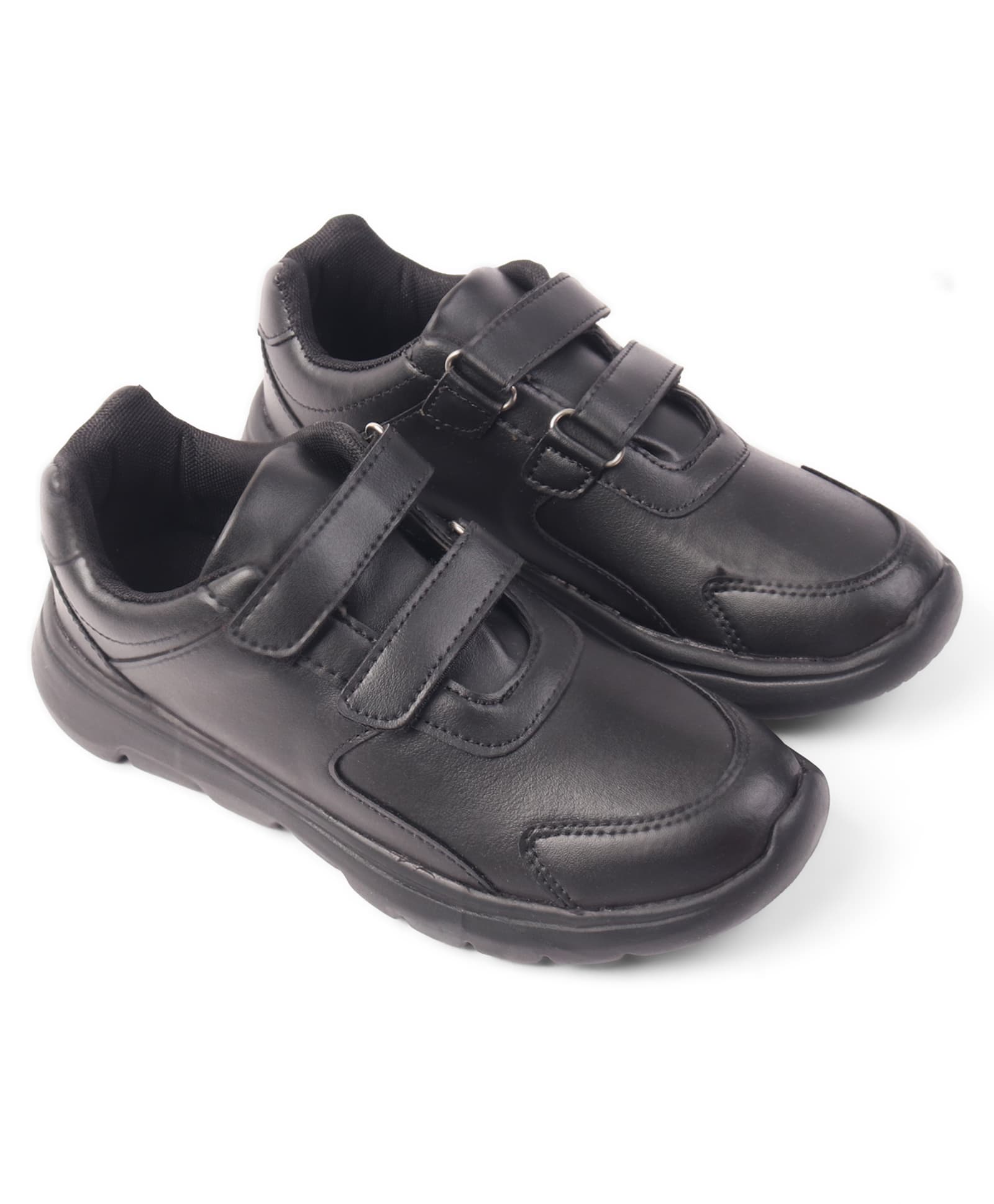 Pine Kids School Shoes with Velcro Closure - Black-image-46