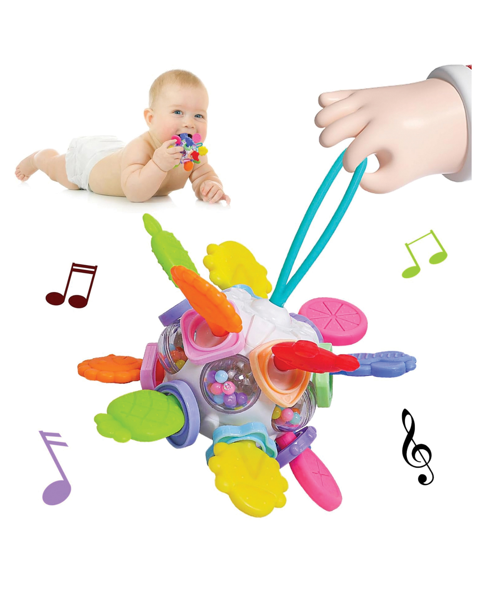 Kidology Baby Teether Silicone Ball Toy-image-13