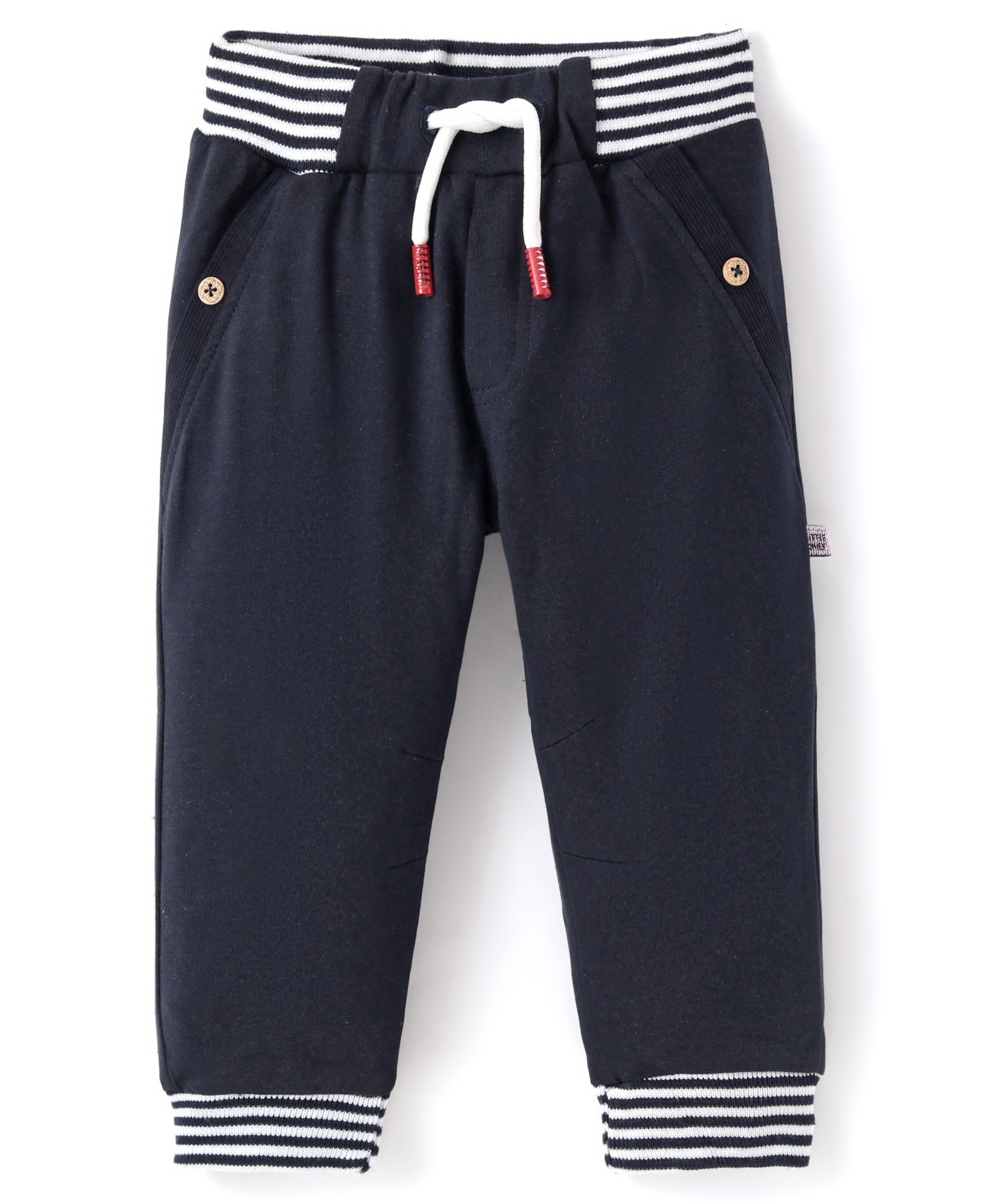 Mini Taurus Cotton Knit Full Length Solid Color Lounge Pant - Navy Blue-picture-22
