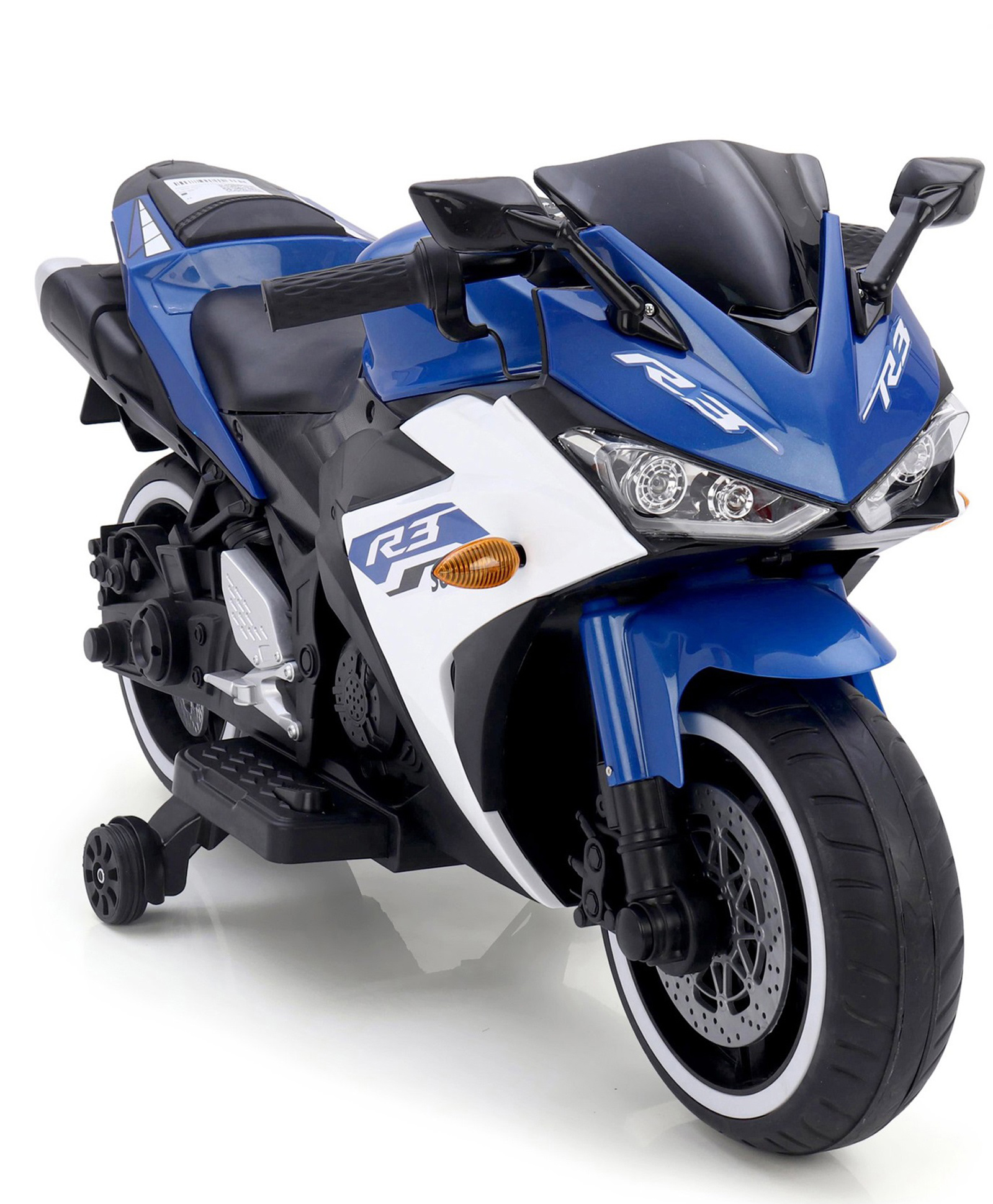 12V Yamaha R3 Kids Battery Operated Ride On Bike with Hand Racing/Foot Brake/Lighting Wheels-image-5