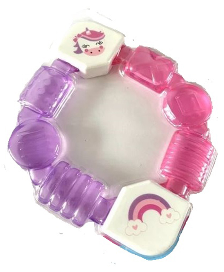 INPOUT Infant Silicone Gel filled Round ShapedTeether(Color and design may Vary)-picture-5