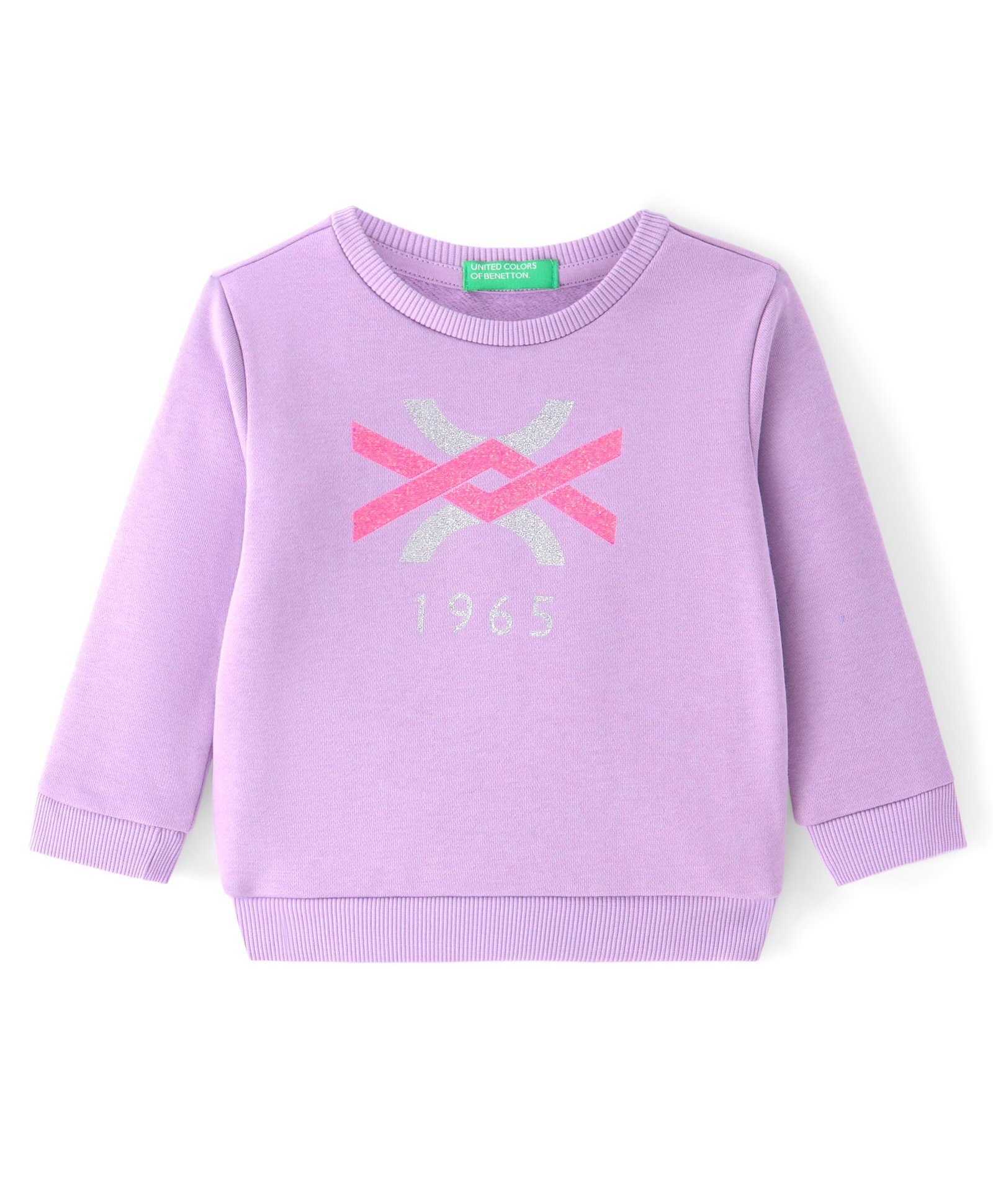 UCB Cotton Knit Full Sleeves Sweatshirt Text Print - Purple-picture-24