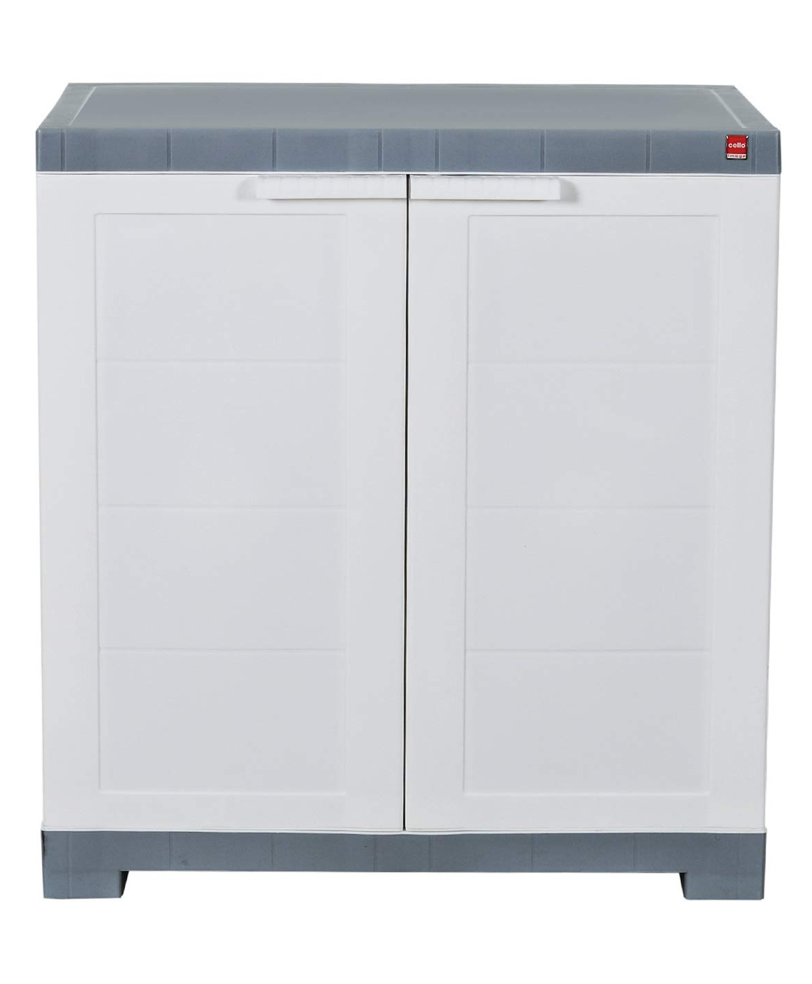 Cello Novelty Compact Plastic Shoe Rack  Shelves Grey and White