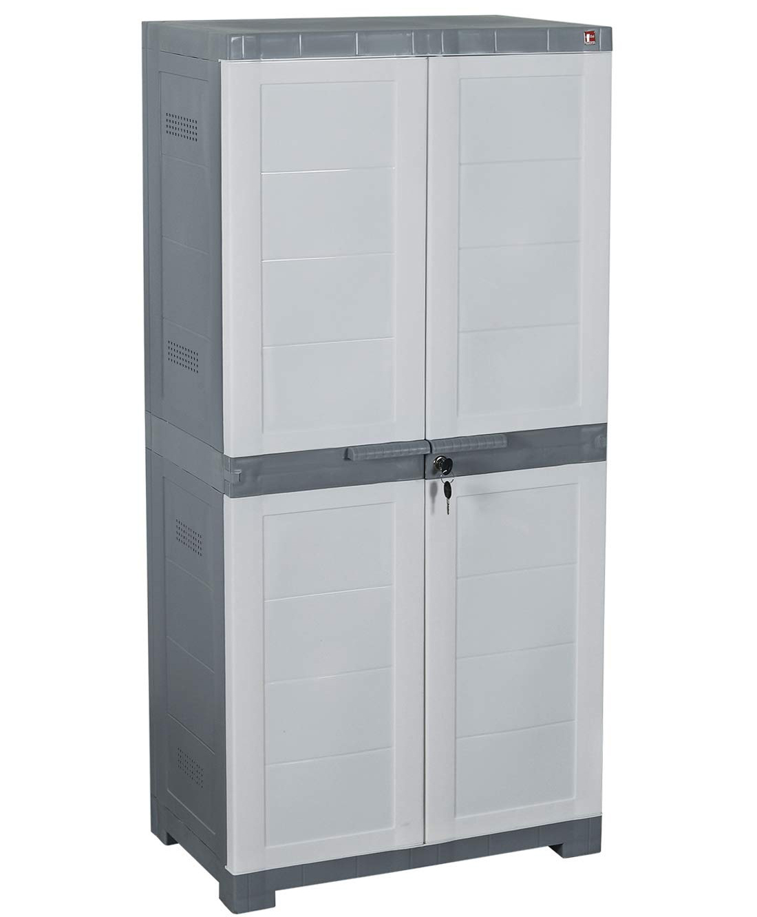 Cello Novelty Big Plastic Shoe Rack With Lock Grey & White