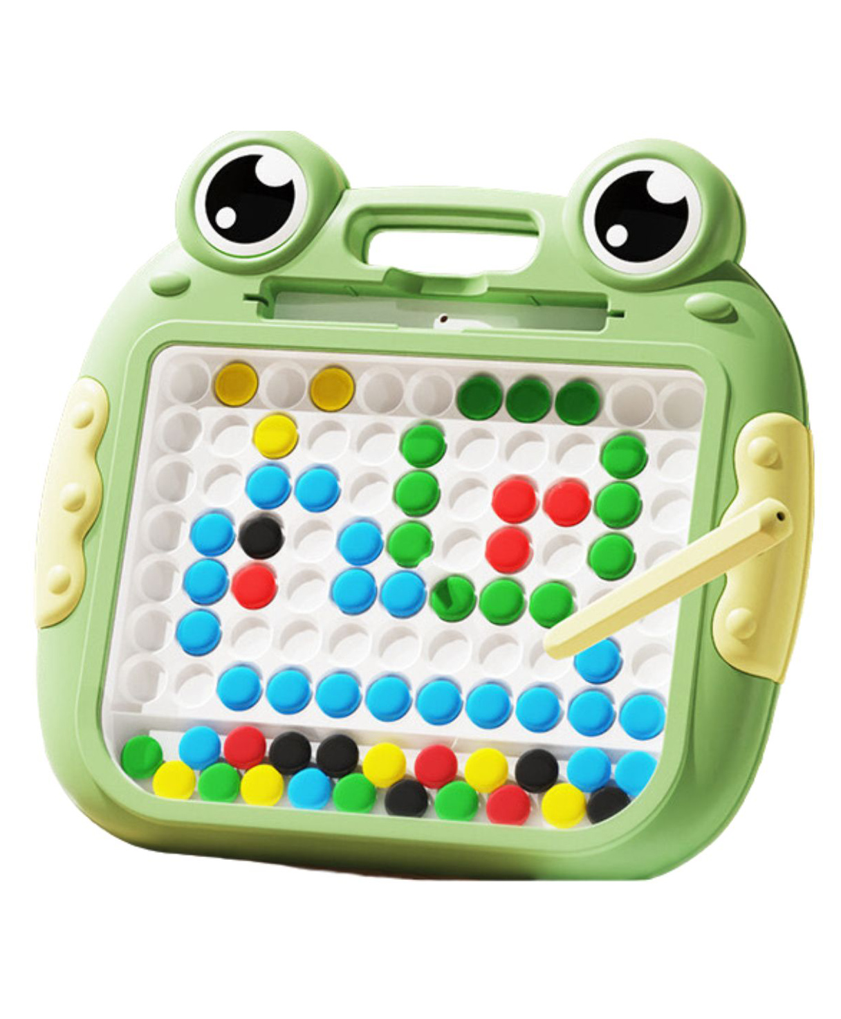 SVE Magnetic Drawing Board for Toddlers Colorful Magnet Beads Drawing Board with Cards and Pens Montessori Educational Preschool Toy for Boys Girls Over 3 Years Old - Green-image-30
