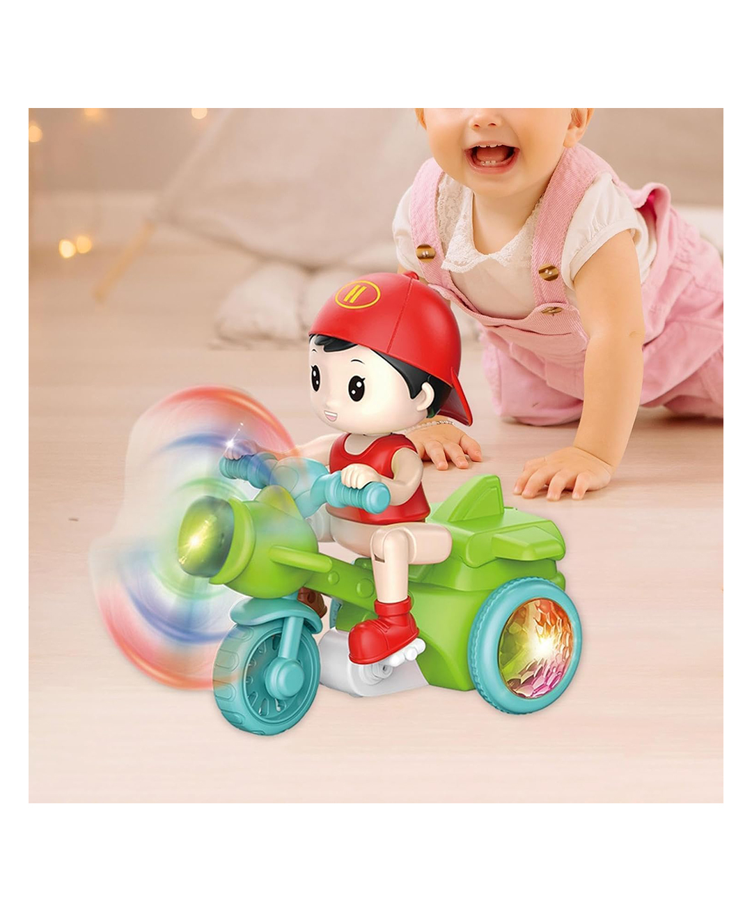 Sanjary Battery Operated Cool Tricycle Rotatable Push Pull Stunt Cycling Toys - Exquisite Stunt Performance Vehicle Fun For Kids -Color & Design May Vary-picture-25